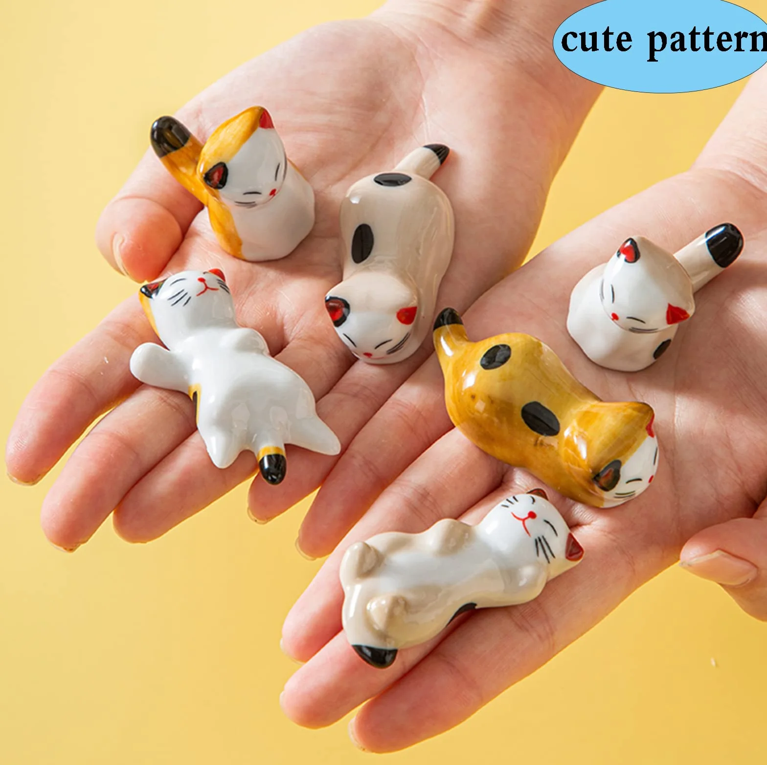 8 sztuk uchwyt pałeczki ceramiczne uchwyt łyżka uchwyt na noże widelec uchwyt pałeczki pałeczki do restauracji,Kuchnia(panda+koty)