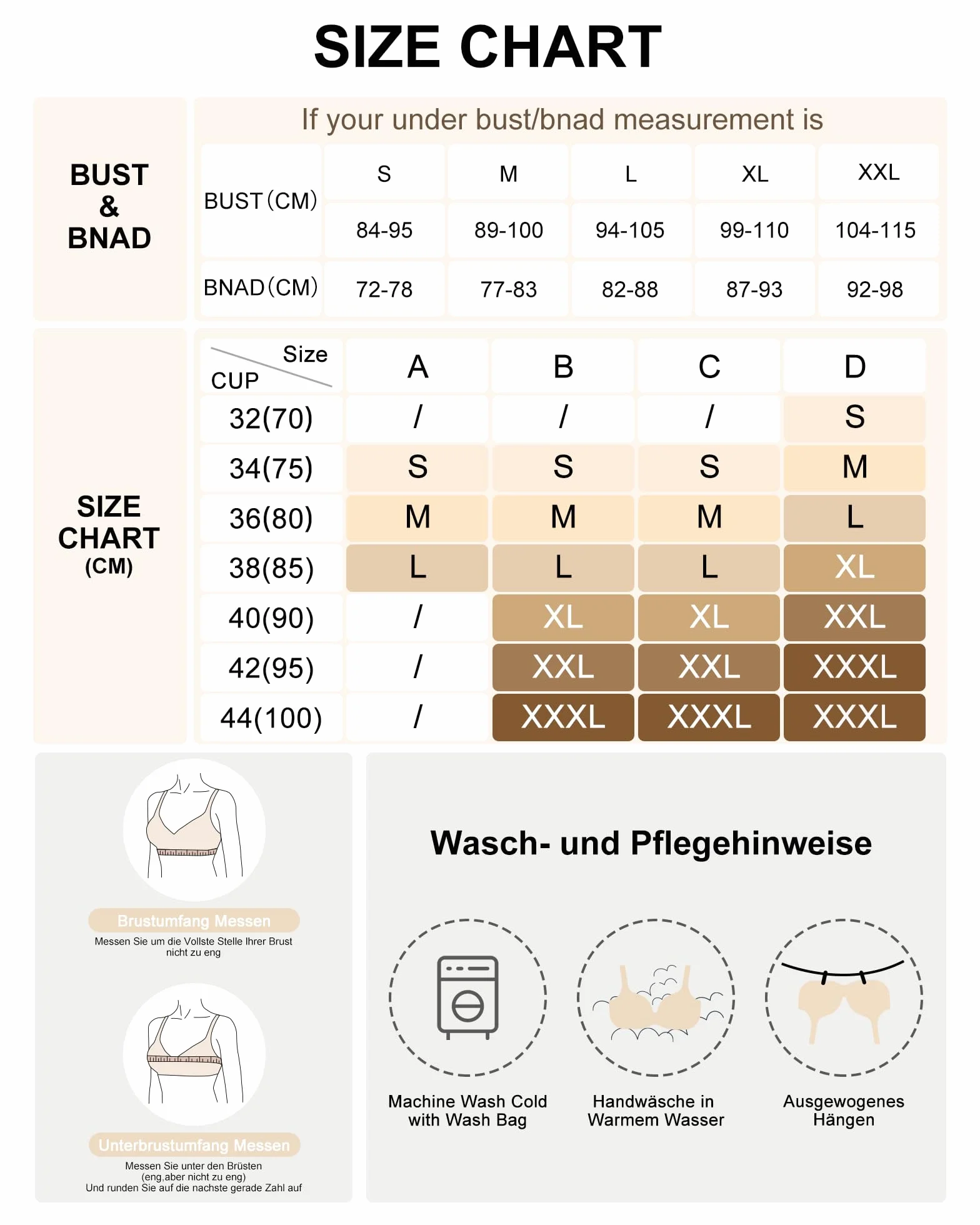 SHARICCA Biustonosz damski bez fiszbin, biustonosz z koronką, bezszwowy, z pełnym fiszbinami, miękki, bezprzewodowy, oddychający, na co dzień, do spania