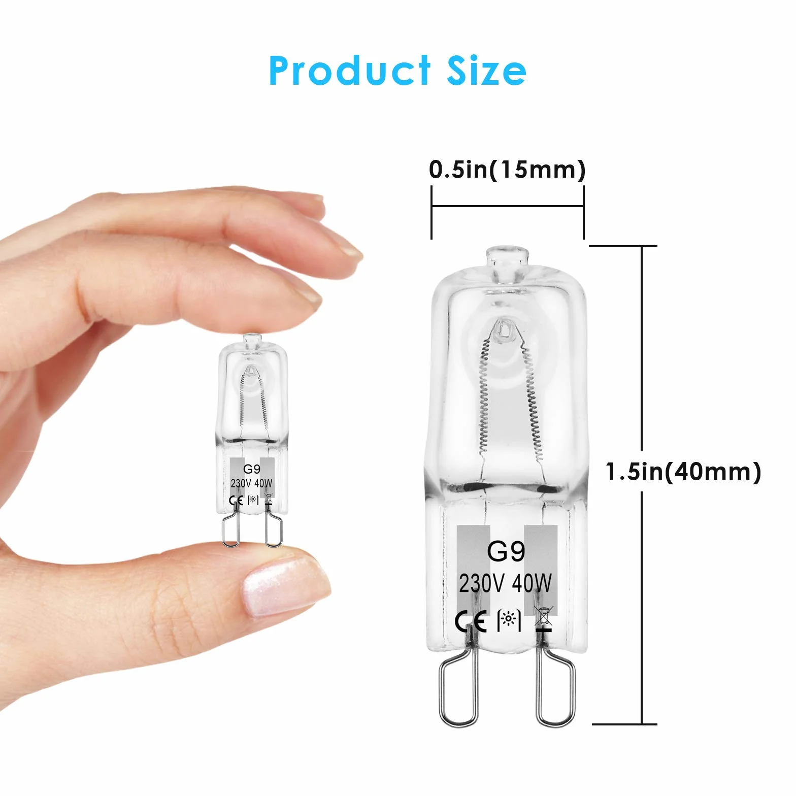 BROTOU G9 lampa do piekarnika 40W 230V 2800K ściemniana halogenowa 4 sztuki