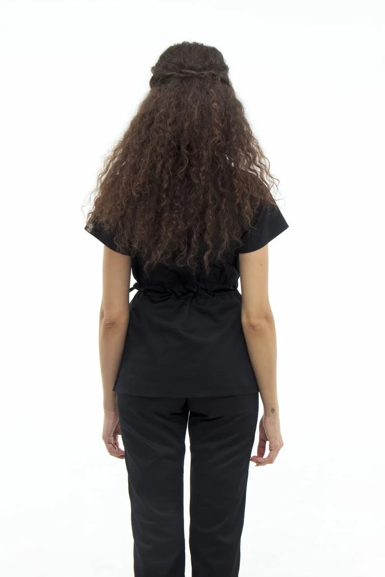 InWhite Damski zestaw medyczny 1981, czarny, XL-XXL Große Größen