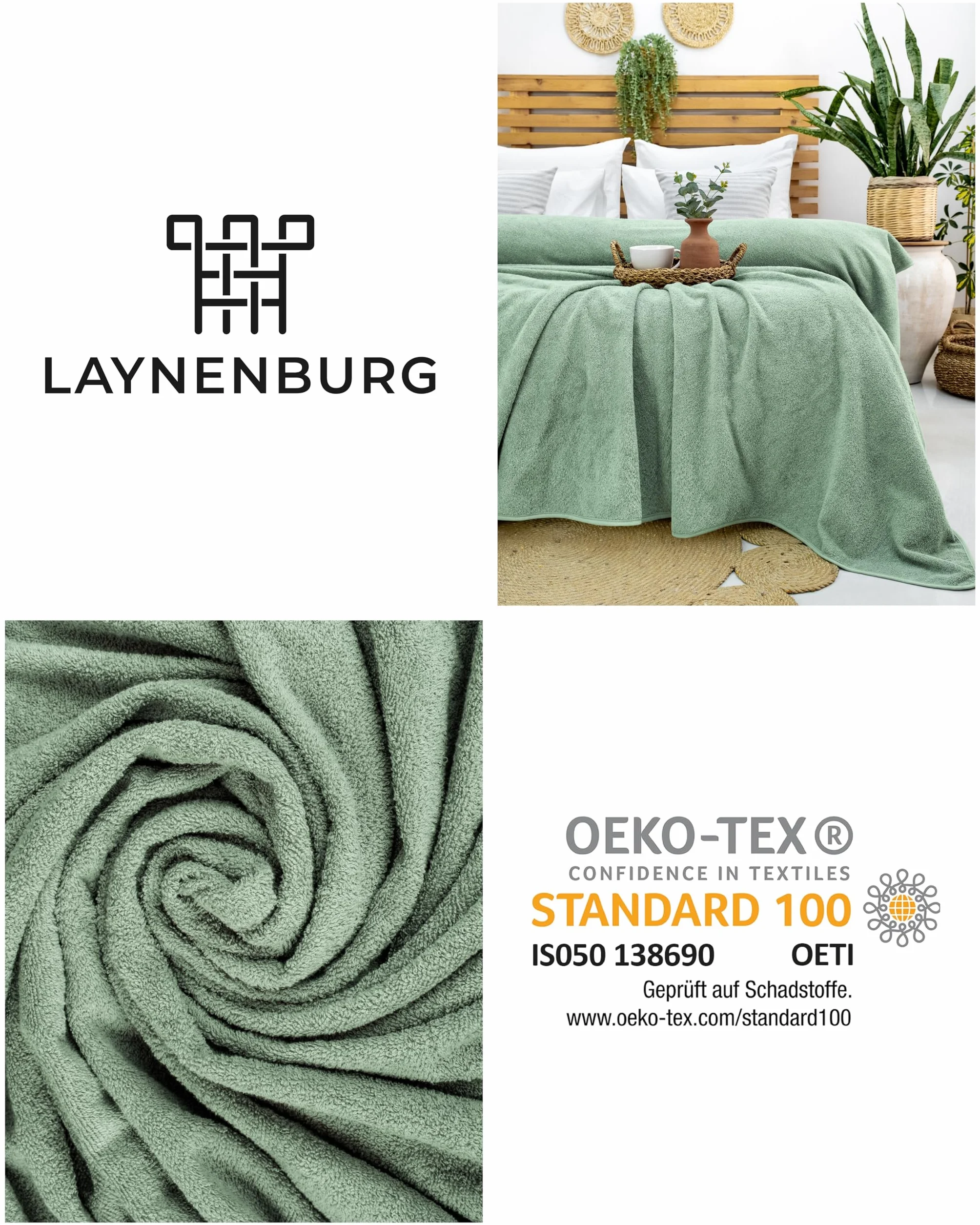 Koc frotte premium 150 x 200 cm 100% bawełna chłodzący letni miętowy