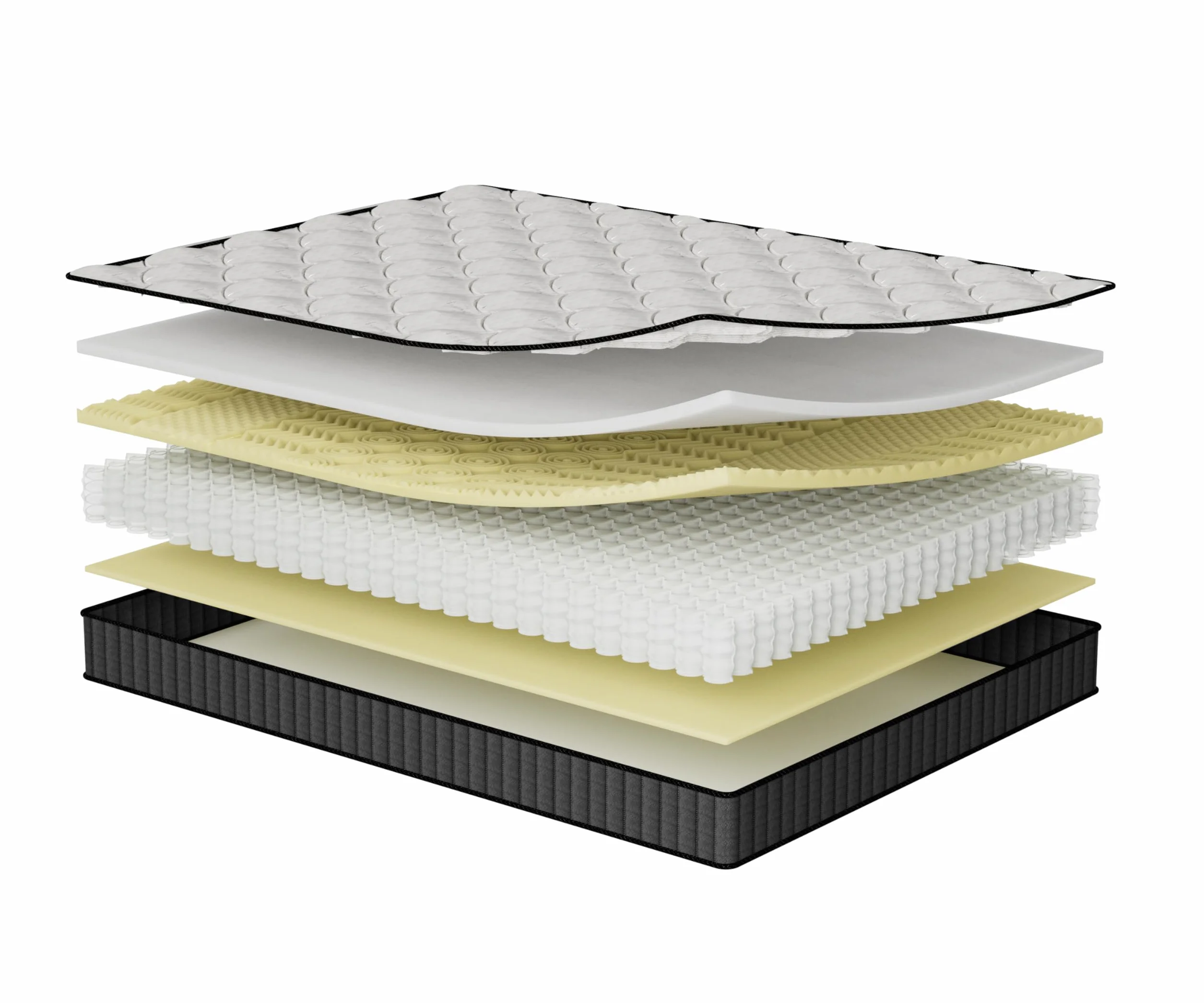 Zinus Materac hybrydowy, Memory Foam, biały, pojedynczy