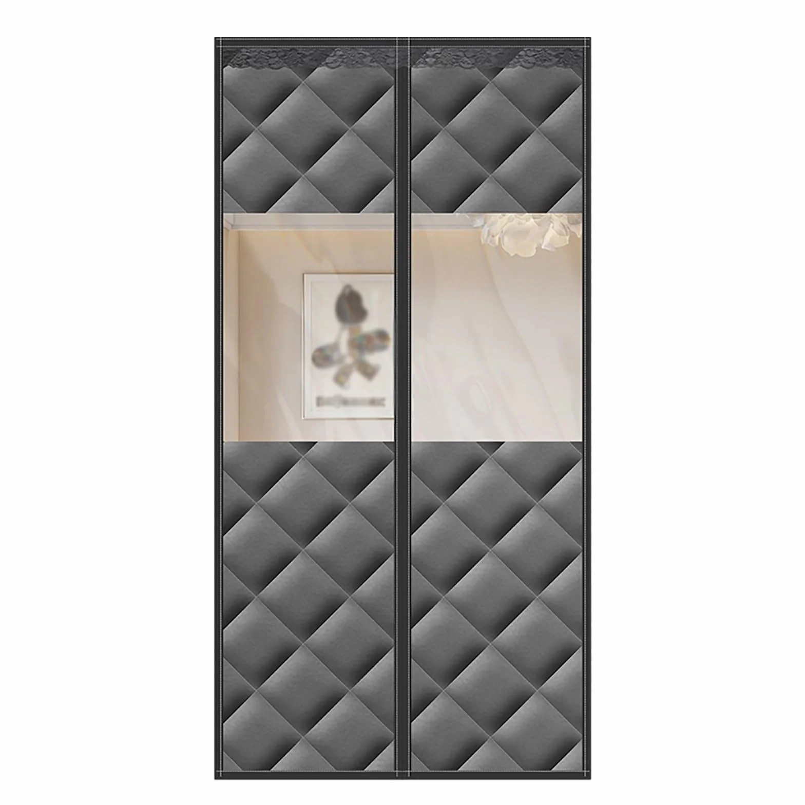 Magnetic Thermal Door Curtain, Winter Door Curtain, Warm Windproof Sound Insulation Thickened Oxford Cloth