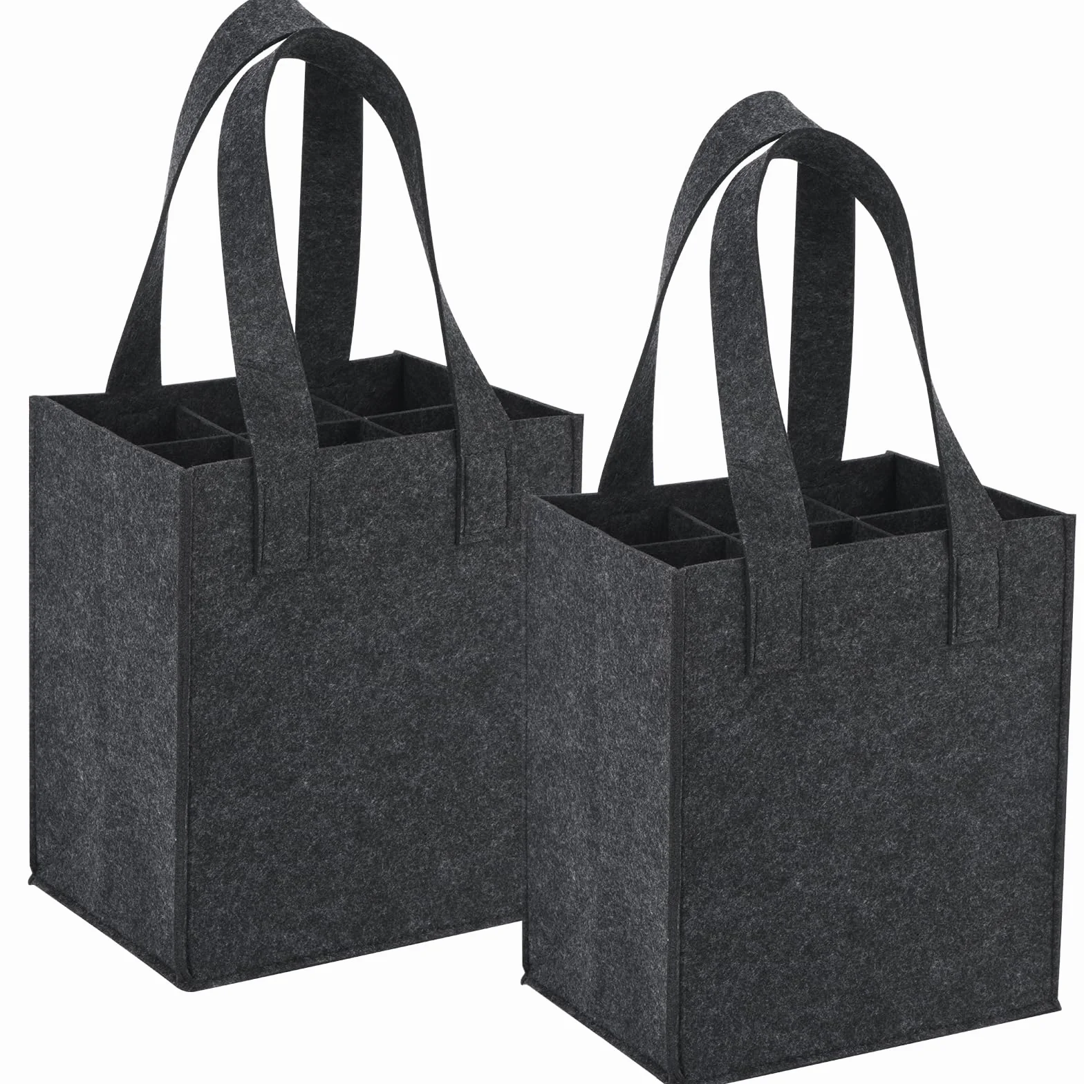 Torba na Butelki Filcowa 6-Komorowa 2-Częściowa 24 x 18 x 28 cm