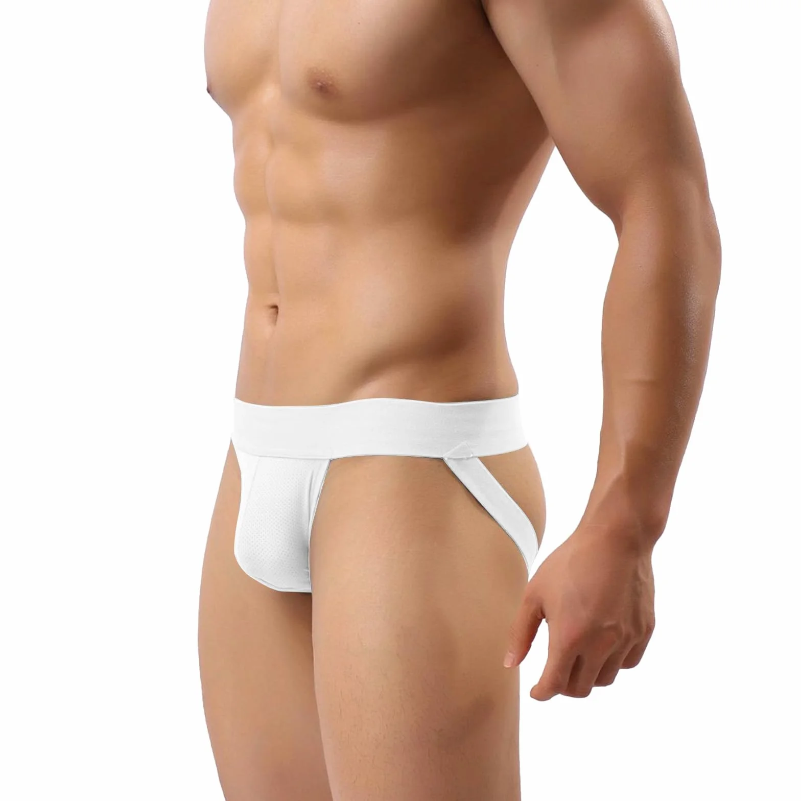 LATRAT Jockstrap męska bielizna ze stringami, seksowne stringi erotyczne, miękkie figi bielizna sportowa