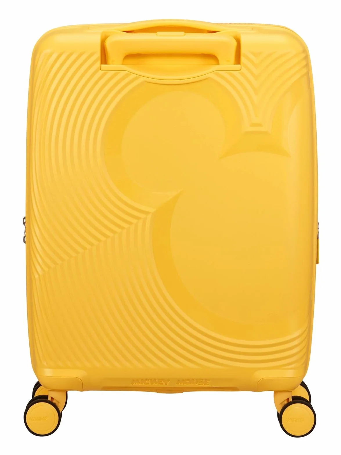 American Tourister Mickey Magic - walizka podreczna 55 x 40 x 20/23 cm - wózek kabinowy z twarda skorupa dla Ryanair, easyJet & Most Airlines, 37/44 L, Zólty (Mickey Flower Yellow)