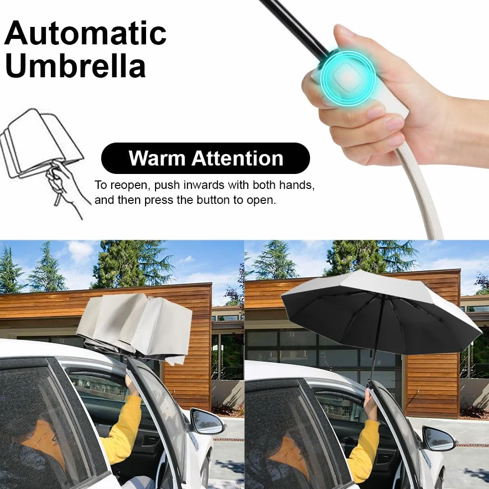 Parasol składany wiatroszczelny z żebrami z włókna szklanego automatyczny