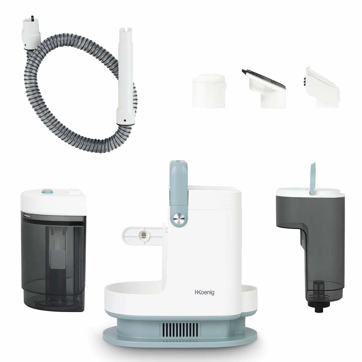 H.Koenig TWT99 1700 W Odkurzacz parowy do czyszczenia sofy z podwójnym zbiornikiem 1600 ml i 1250 ml