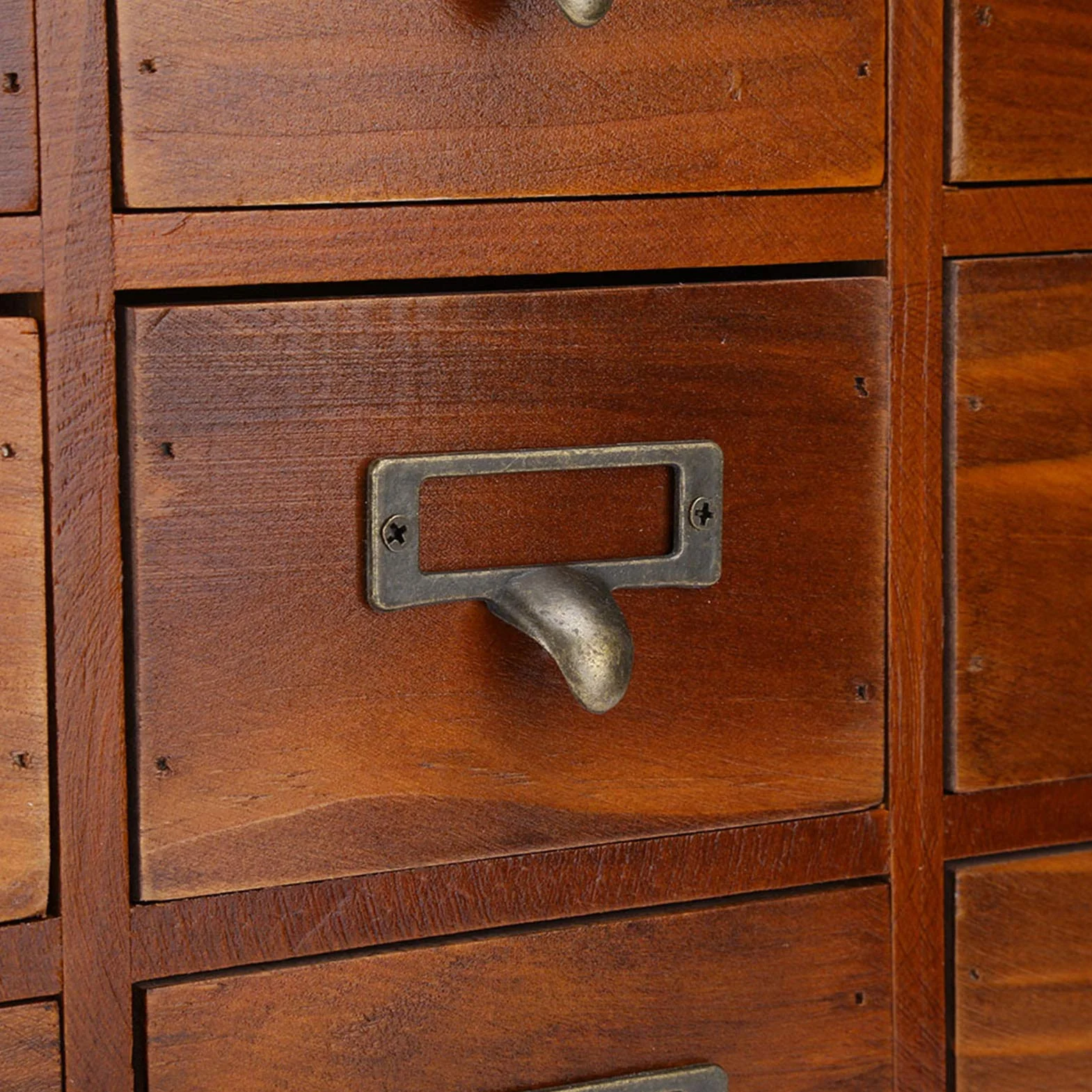 Fockety Drewniany organizer na biurko w stylu vintage z 9 szufladami, szafka aptekarska, komody i szafki aptekarza, pudełko do przechowywania ziół, meble w stylu vintage - niebieski, na