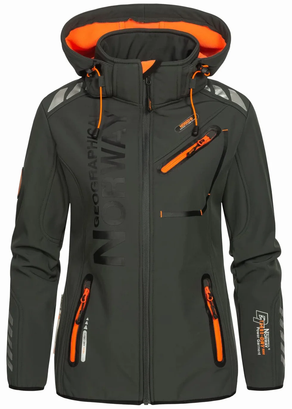 Geographical Norway Damska kurtka softshellowa, funkcyjna, outdoorowa, przeciwdeszczowa, sportowa