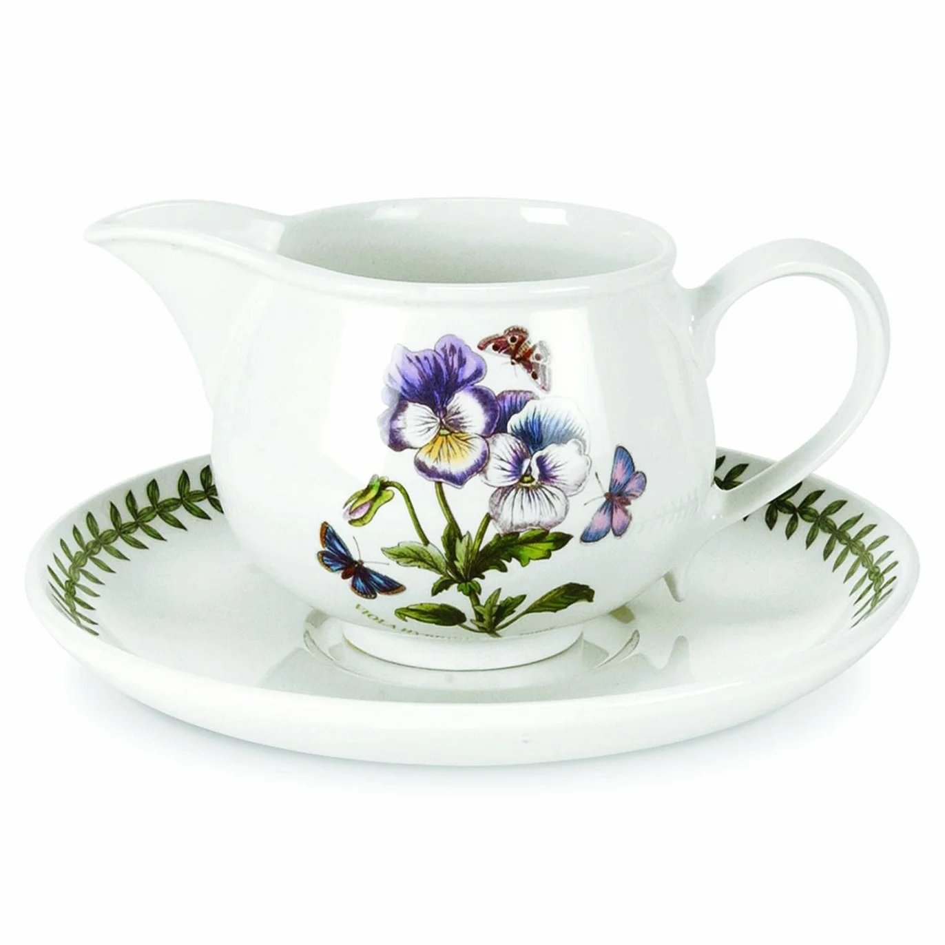 Portmeirion Ogród botaniczny 1 pt. sos i stojak ceramiczny biały 60125