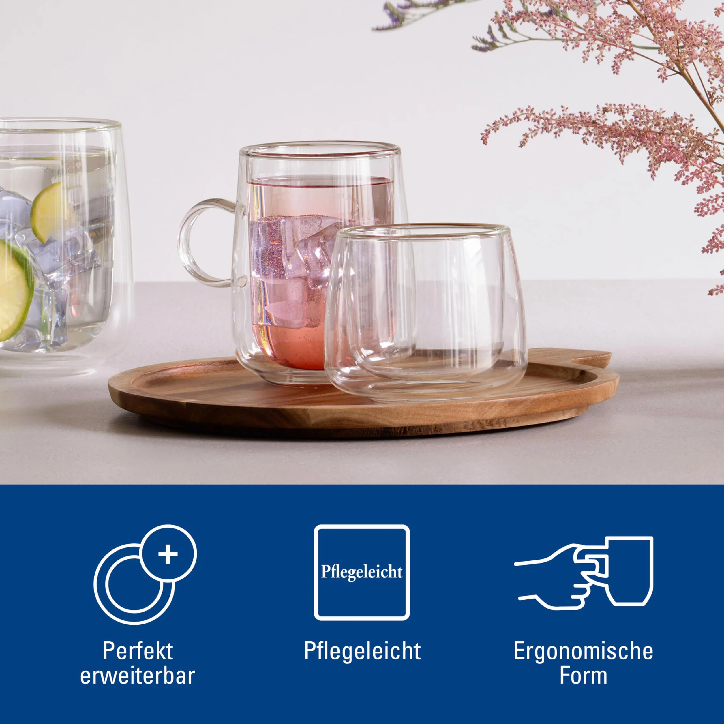 Villeroy & Boch Artesano Hot&Cold Beverages szklanka do latte macchiato zestaw 2 szt 250 ml szkło borokrzemowe zmywarka mikrofala