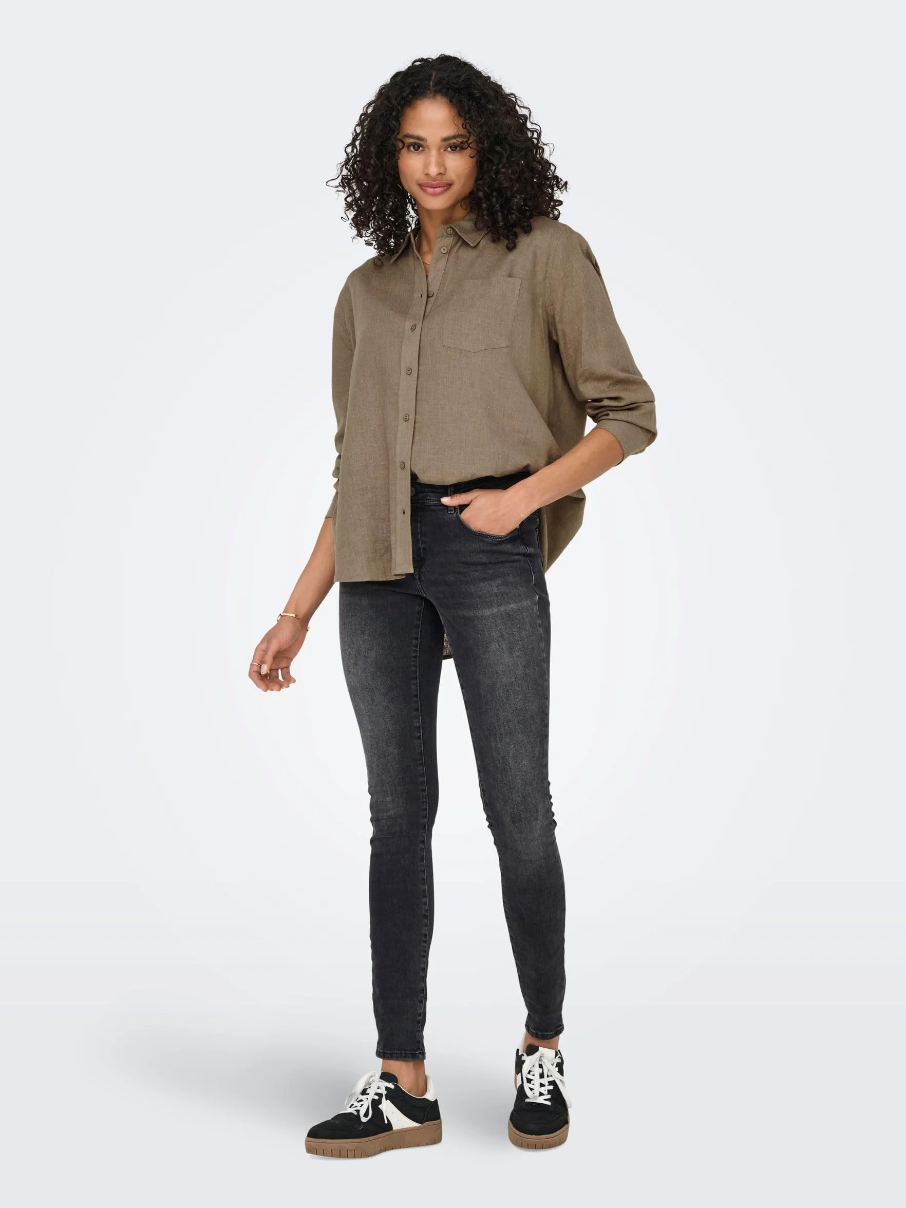 Onltokyo L/S Linen Blend Shirt Pnt Noos, beż, L