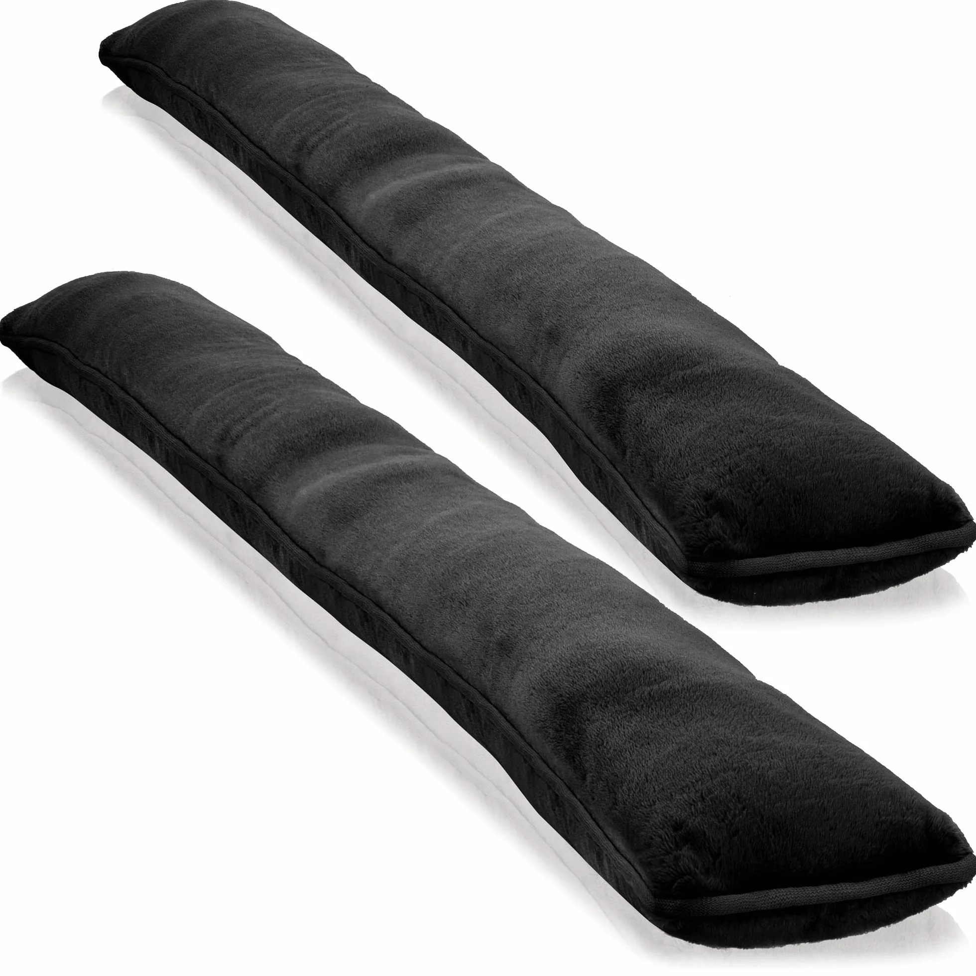 COM-FOUR® 2x ogranicznik przeciagu do drzwi i okien - ogranicznik wiatru z mikrofibry - oszczedzaj energie dzieki ogranicznikowi przeciagu - ogranicznik drzwi 1kg (02 sztuk - czarny)