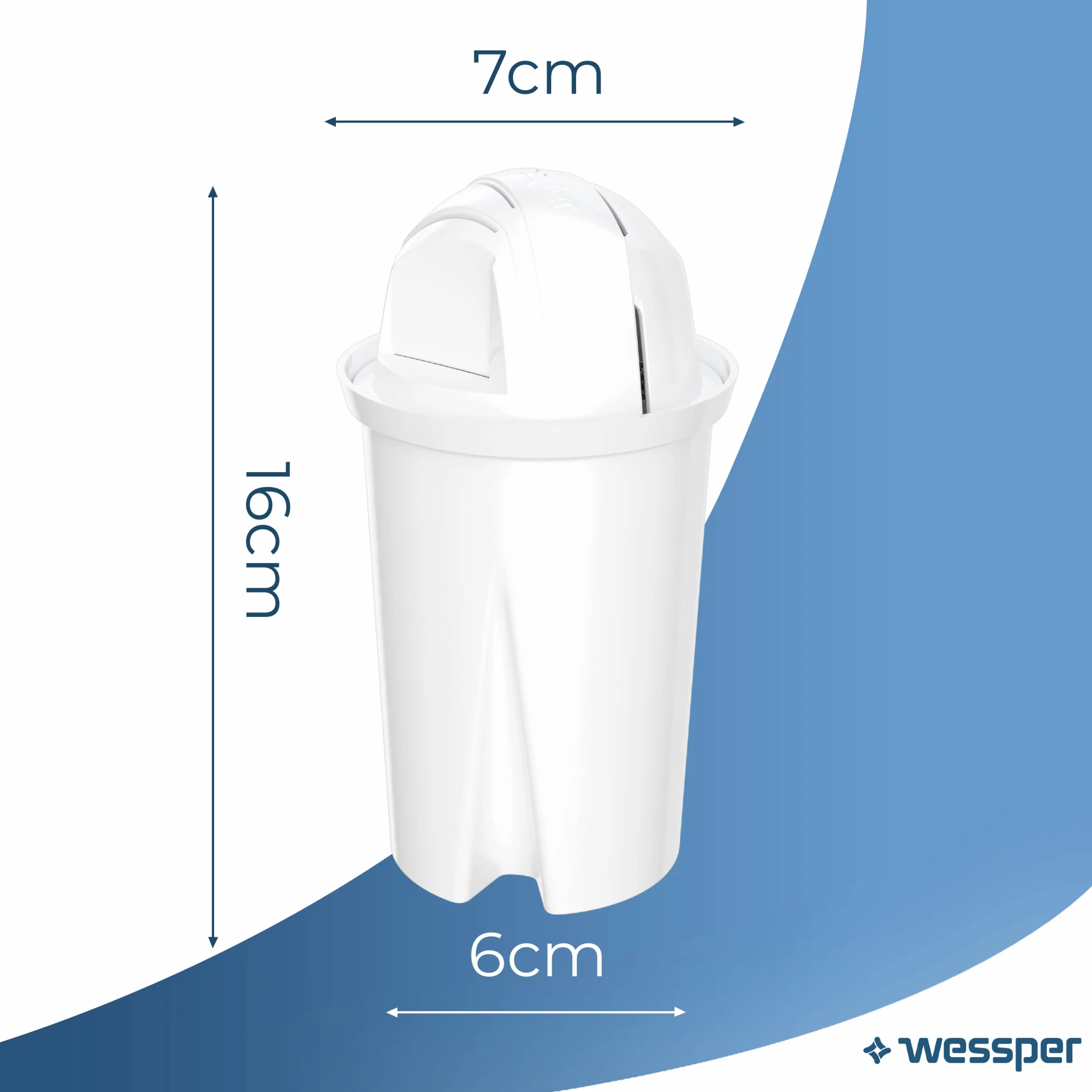 Wessper AquaClassic wkłady filtrujące kompatybilne z Brita Classic, Dafi Classic 10 sztuk