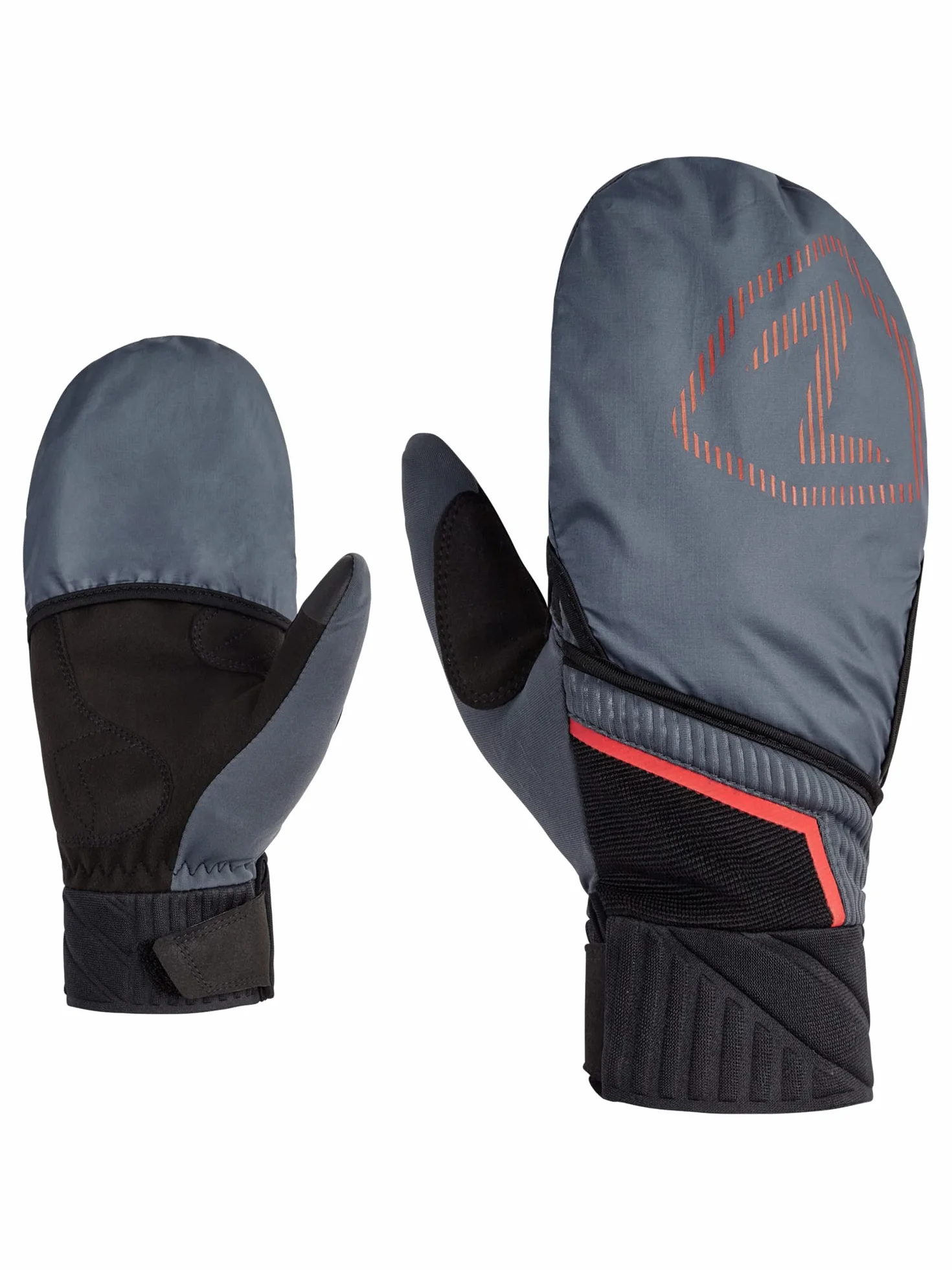 Ziener ULIC TOUCH męskie rękawice do biegów biegowych/nordic/crosscountry | Touch, nakładane rękawiczki jednopalcowe, ombre, 6