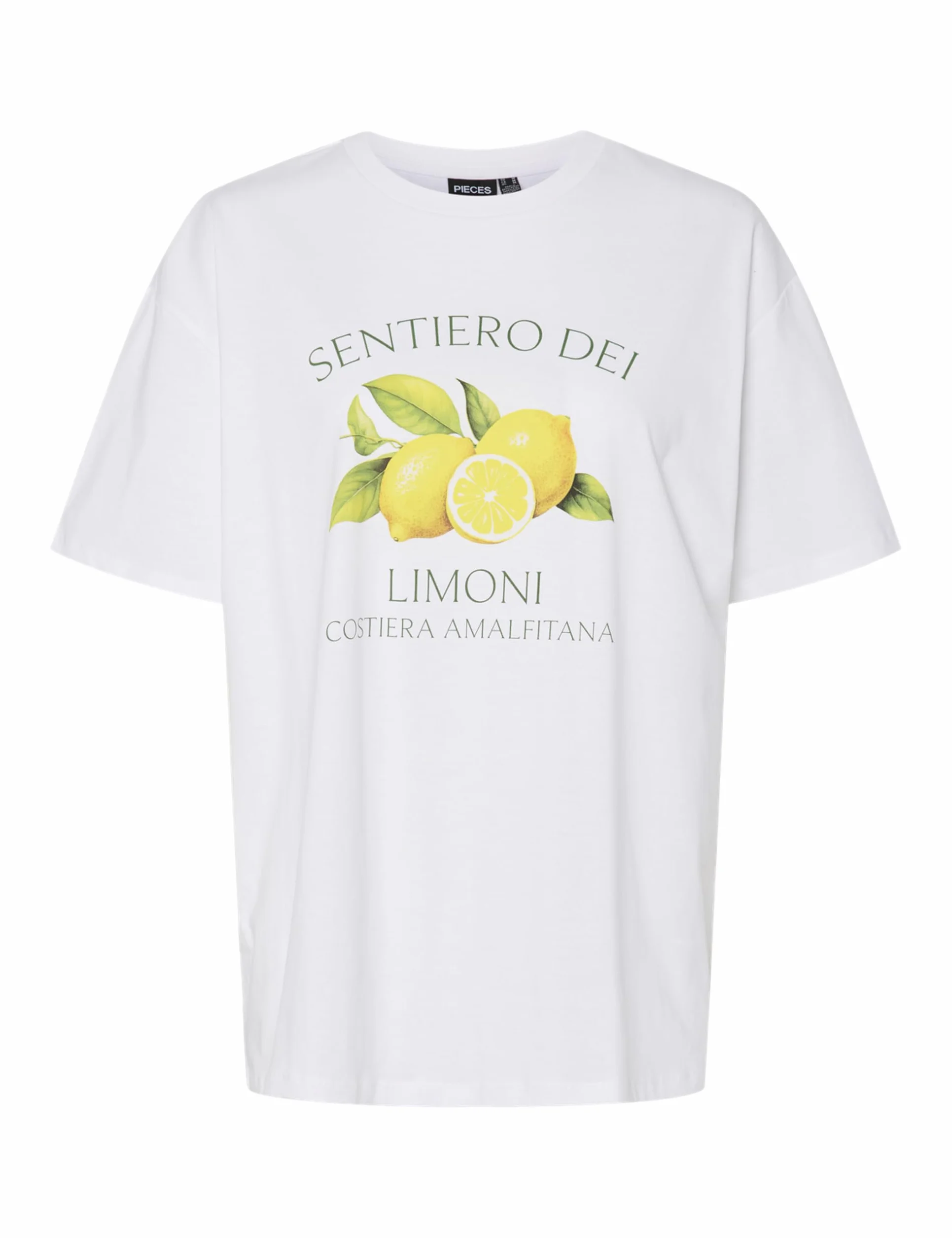 Pcthea Ss Printed T-Shirt Bc, Bright White, M
