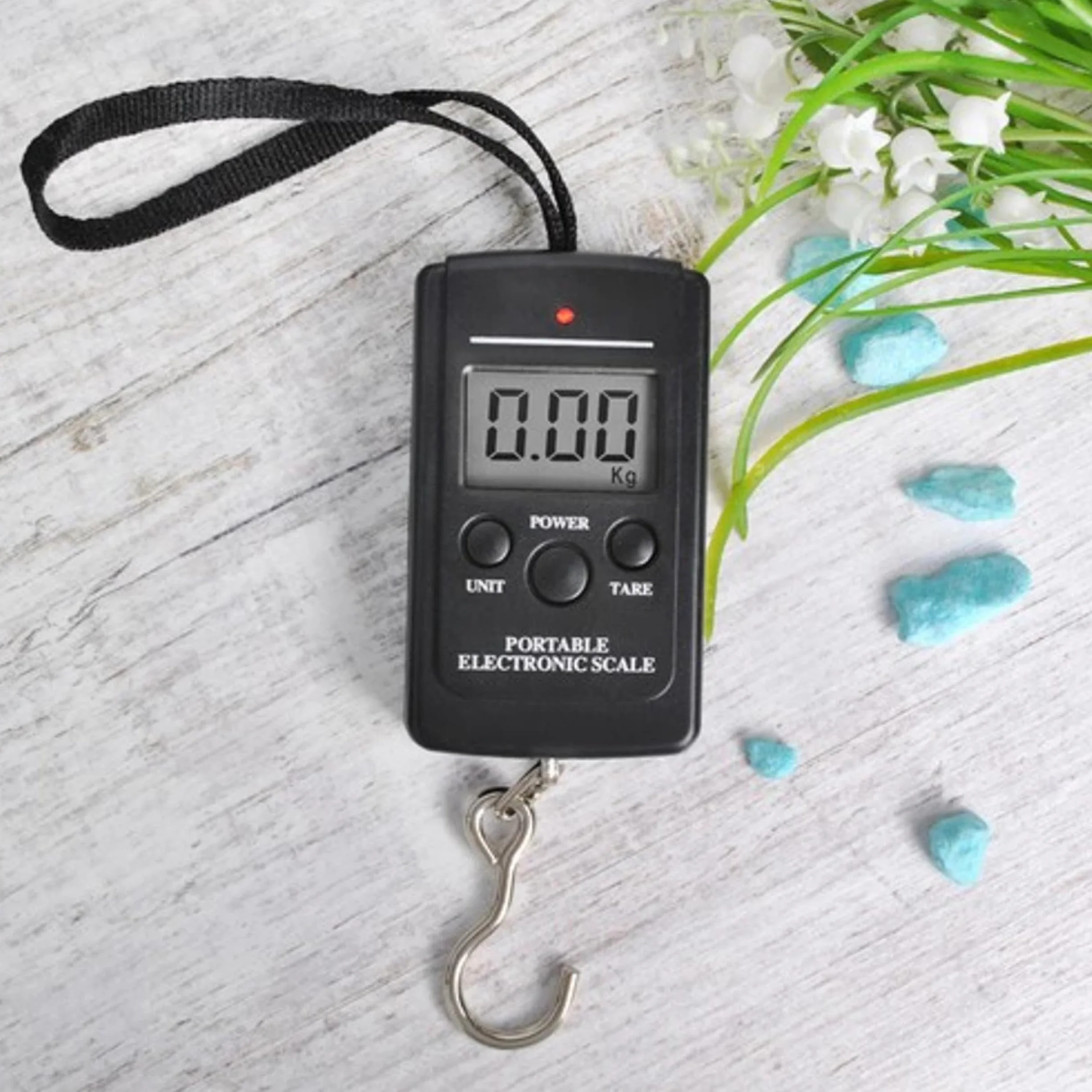 PARENCE.- Przenośna cyfrowa waga bagażowa z wyświetlaczem LCD, wszechstronna w podróży, wędkowaniu i w domu - Do 50 kg - Precyzja i wielofunkcyjność