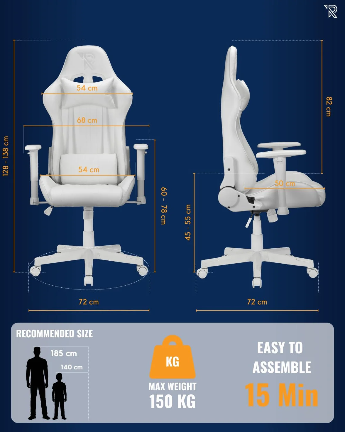 Felix gaming chair white