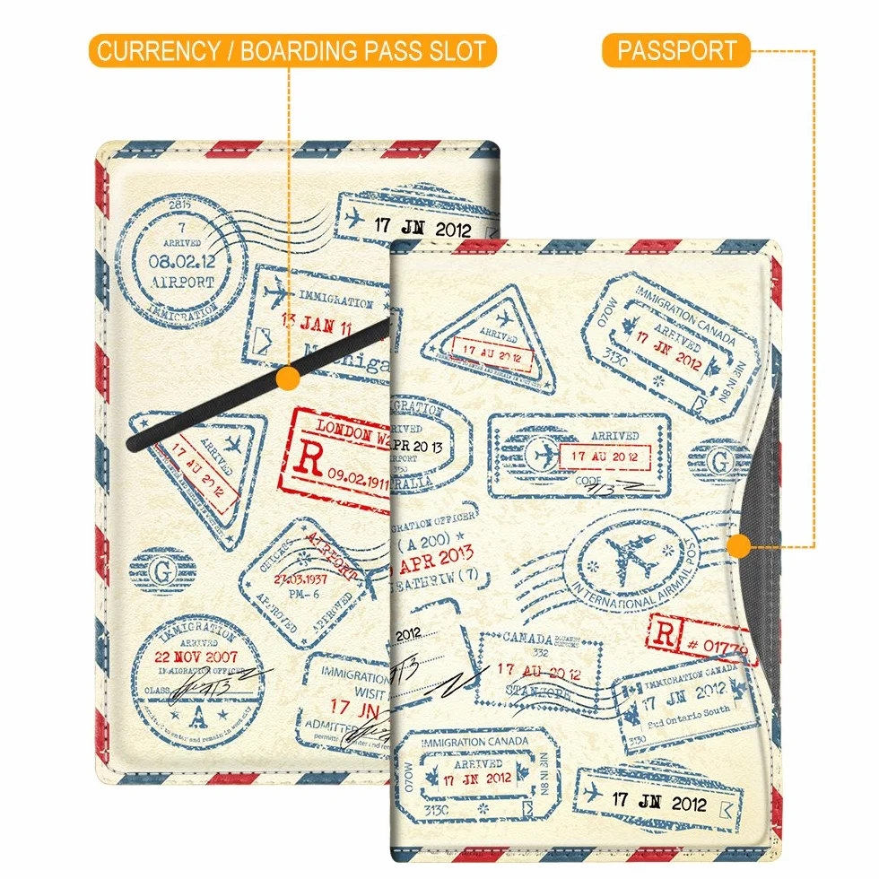 FINTIE Etui na paszport/kartę szczepień - Ultra cienkie, premium etui ze sztucznej skóry, etui na paszport, etui na dokumenty z blokadą RFID,, 14*10.5*1 cm