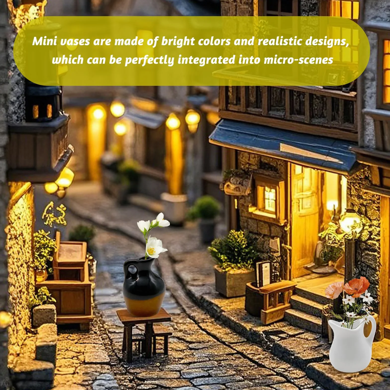 Ceramiczne mini wazony magnetyczne na lodówkę 5 sztuk