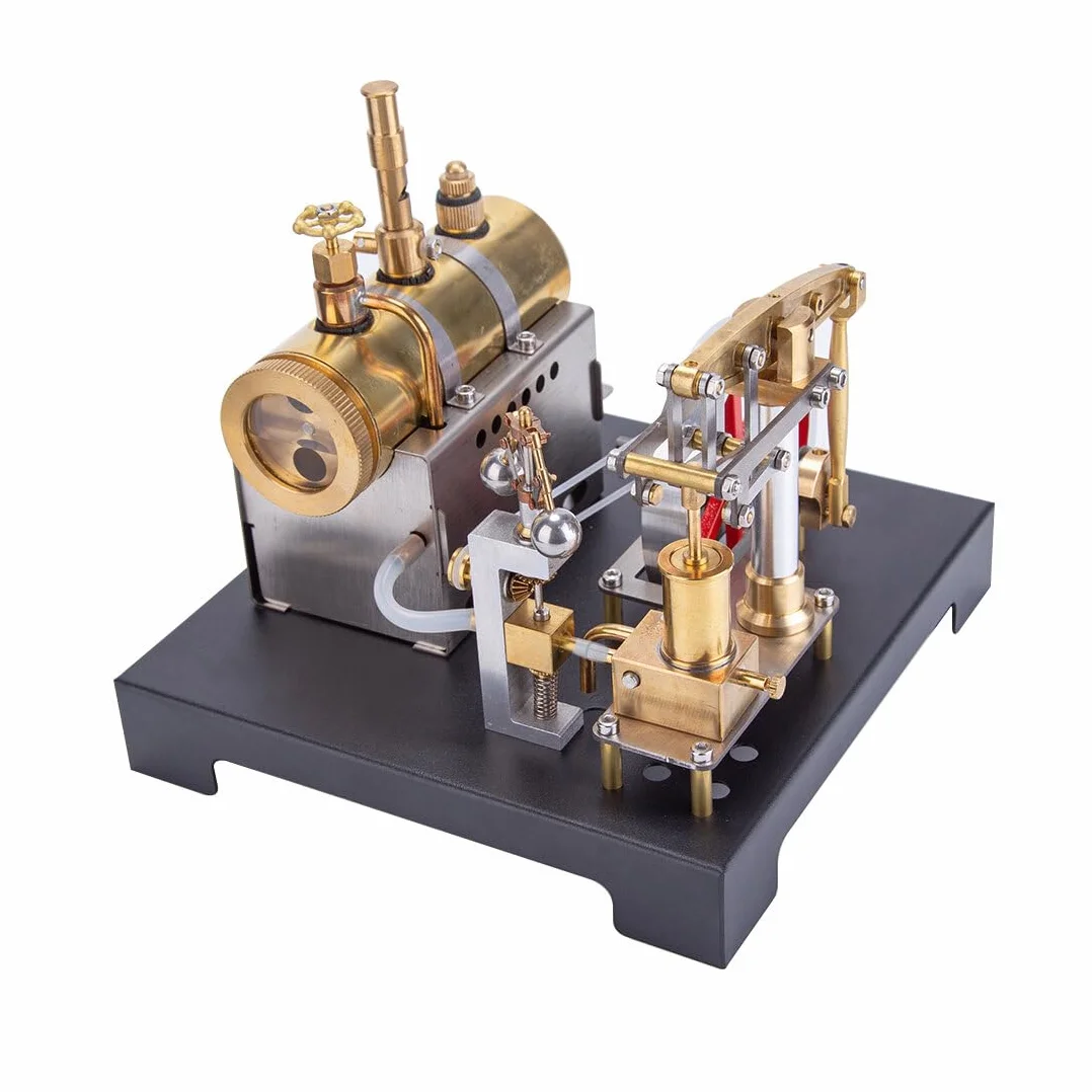 KAROON Model silnika parowego metalowy nośnik kocioł regulator odśrodkowy zestaw DIY 84 szt.