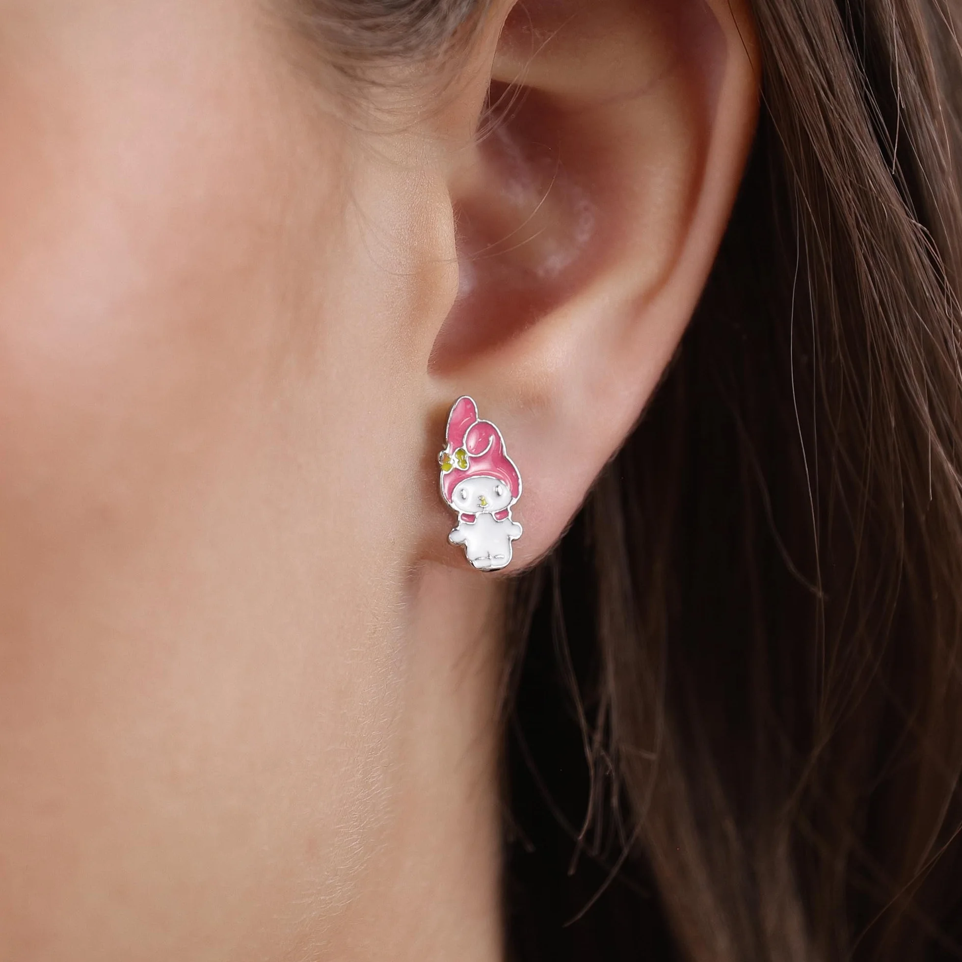 Hello Kitty Girls Mieszaj i dopasowuj różne kolczyki na sztyfcie, Jeden rozmiar, Metal, Bez kamieni szlachetnych