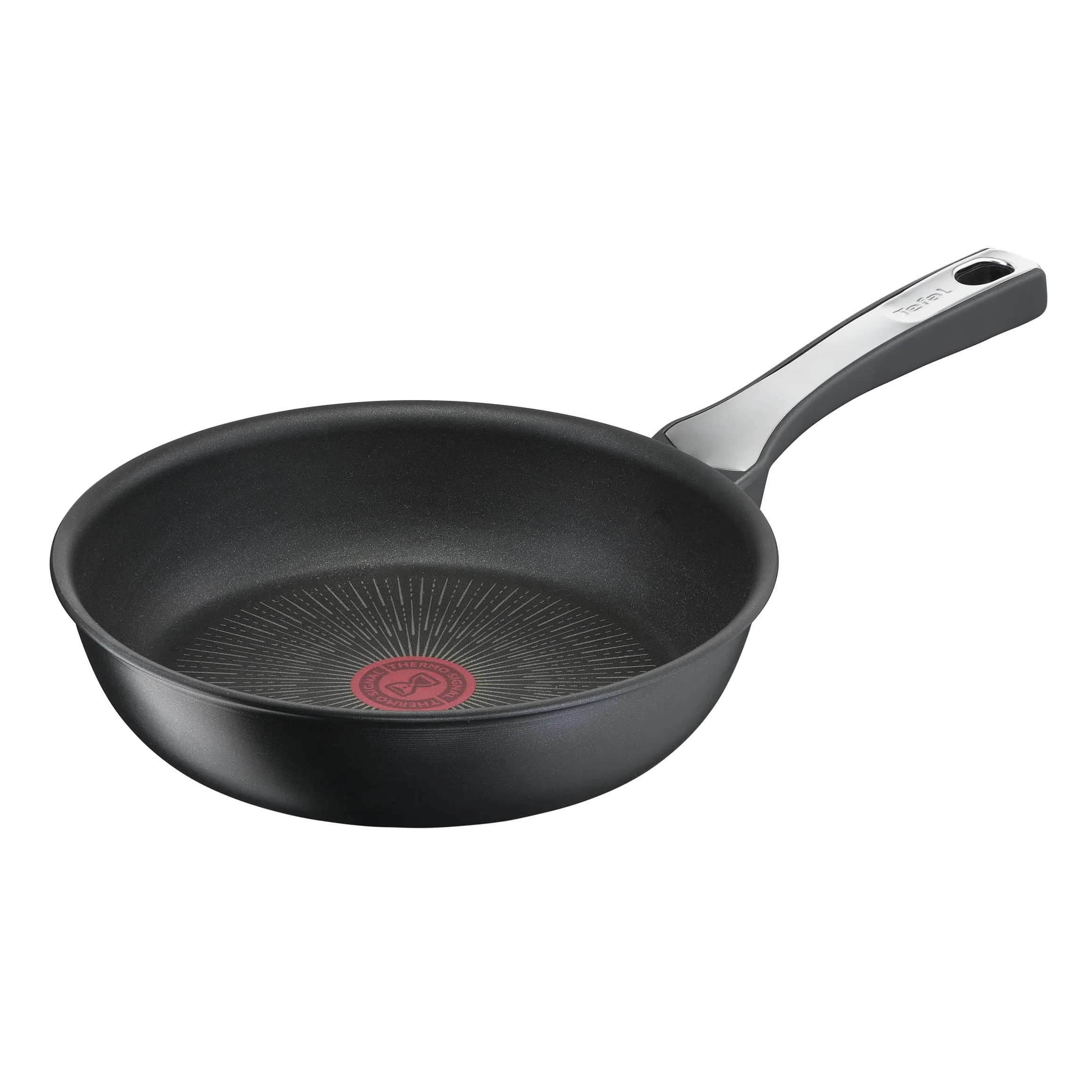 TEFAL Patelnia Unlimited On 24 cm Titanium Anti-Scratch 6X Thermo-Fusion aluminium czarny