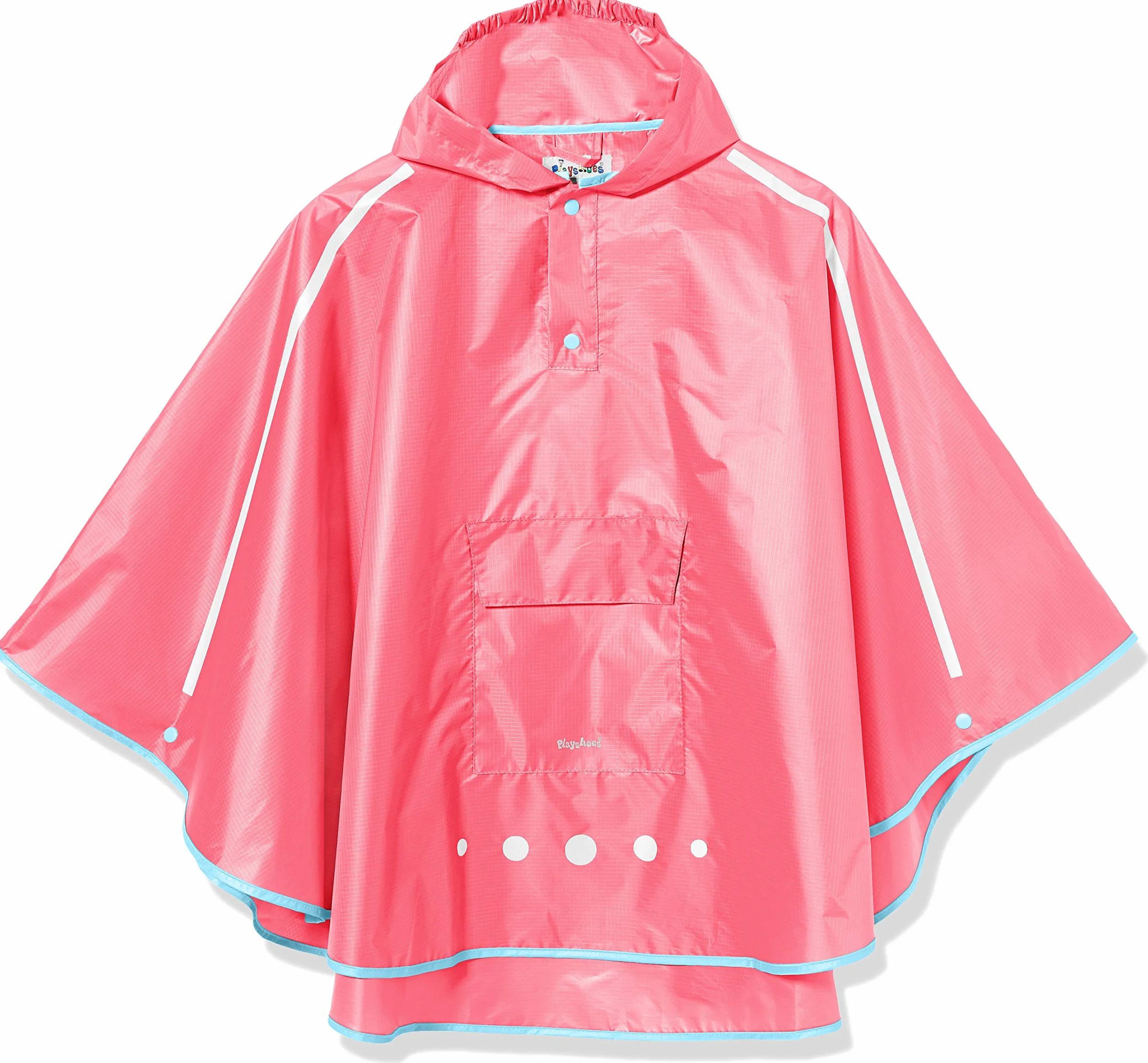 Playshoes Unisex dziecięce ponczo przeciwdeszczowe, składane, kurtka przeciwdeszczowa, odzież przeciwdeszczowa, Rosa, XL