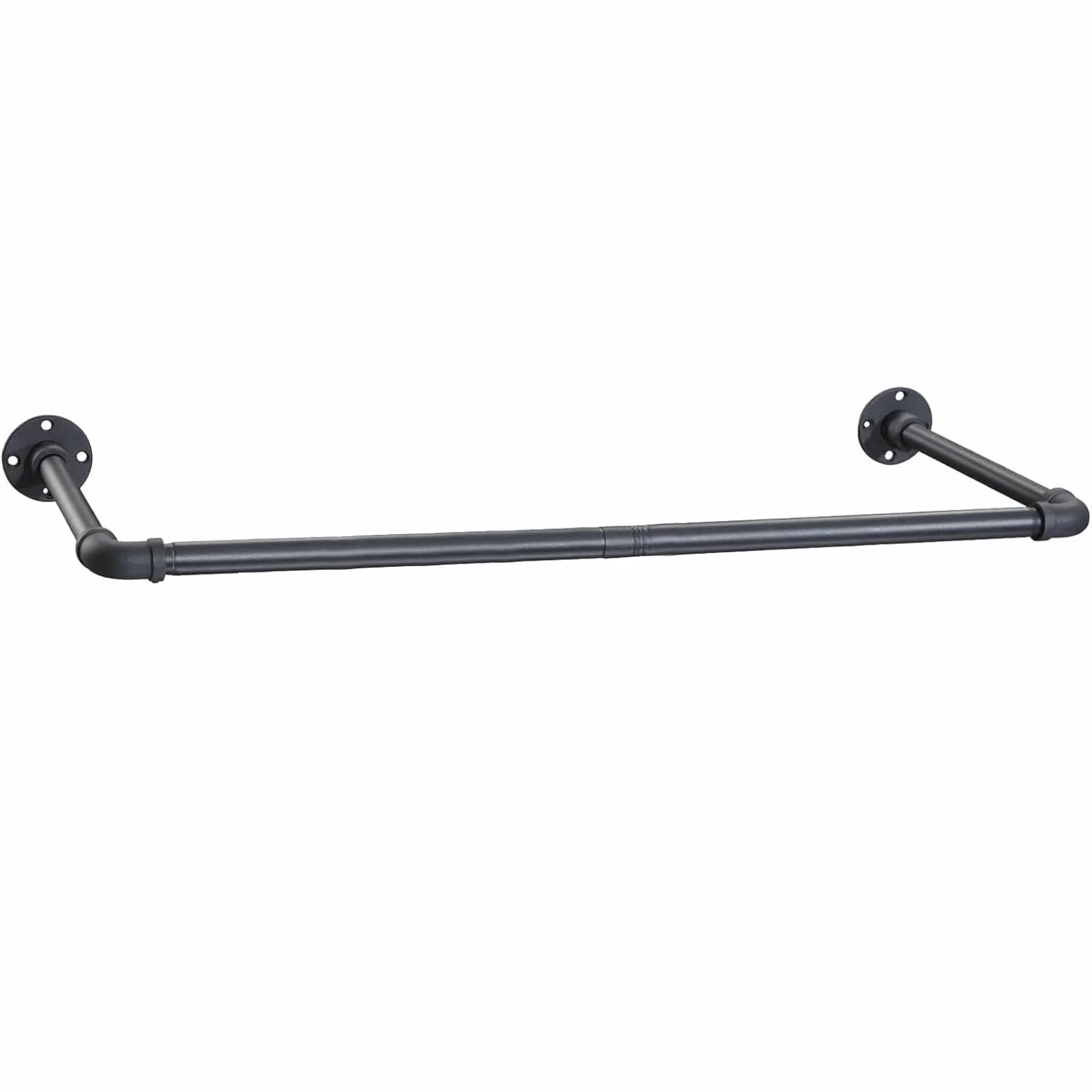 Drążek na ubrania 120 cm matowy czarny na ścianę