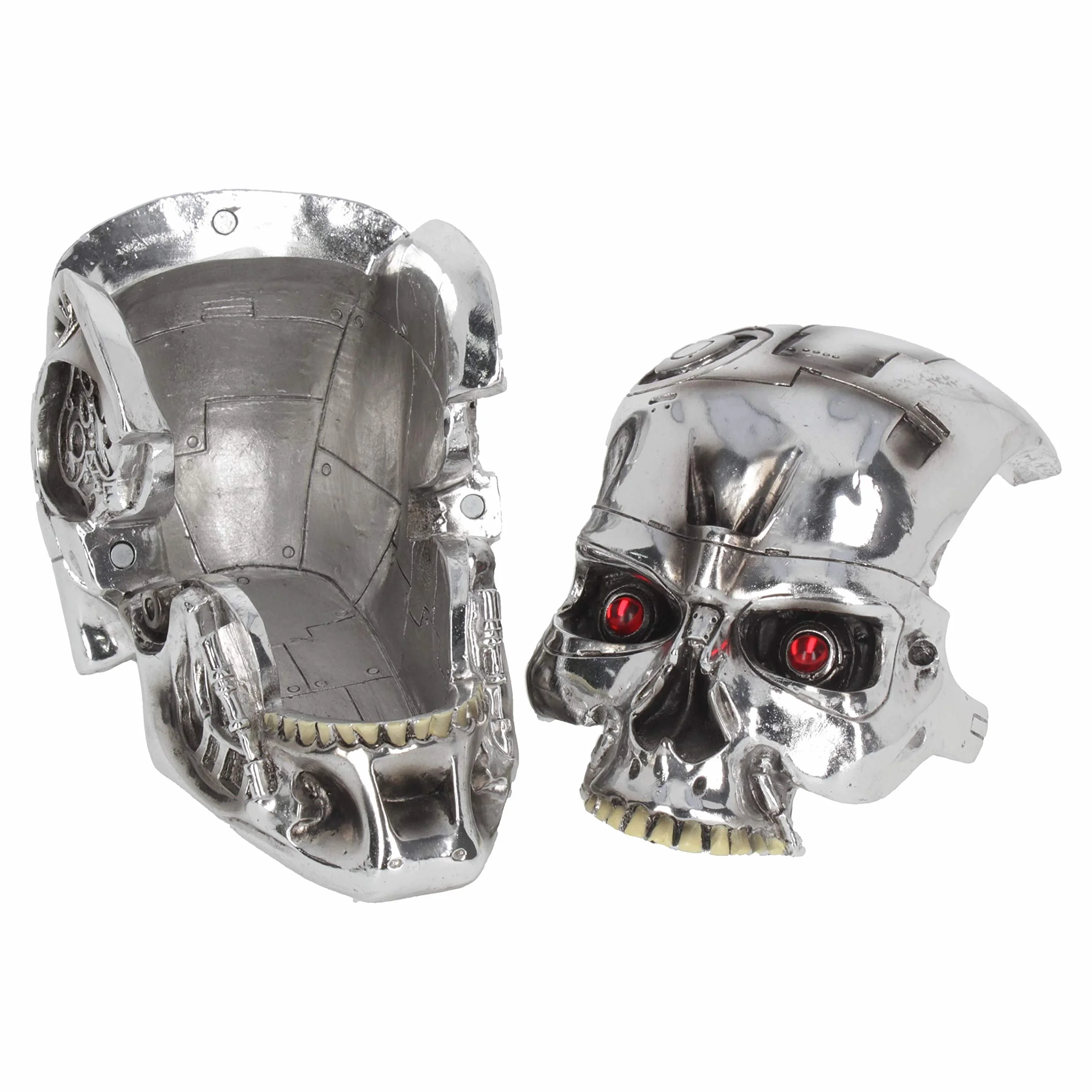 Nemesis Now Terminator pudełko 18 cm srebrne żywica