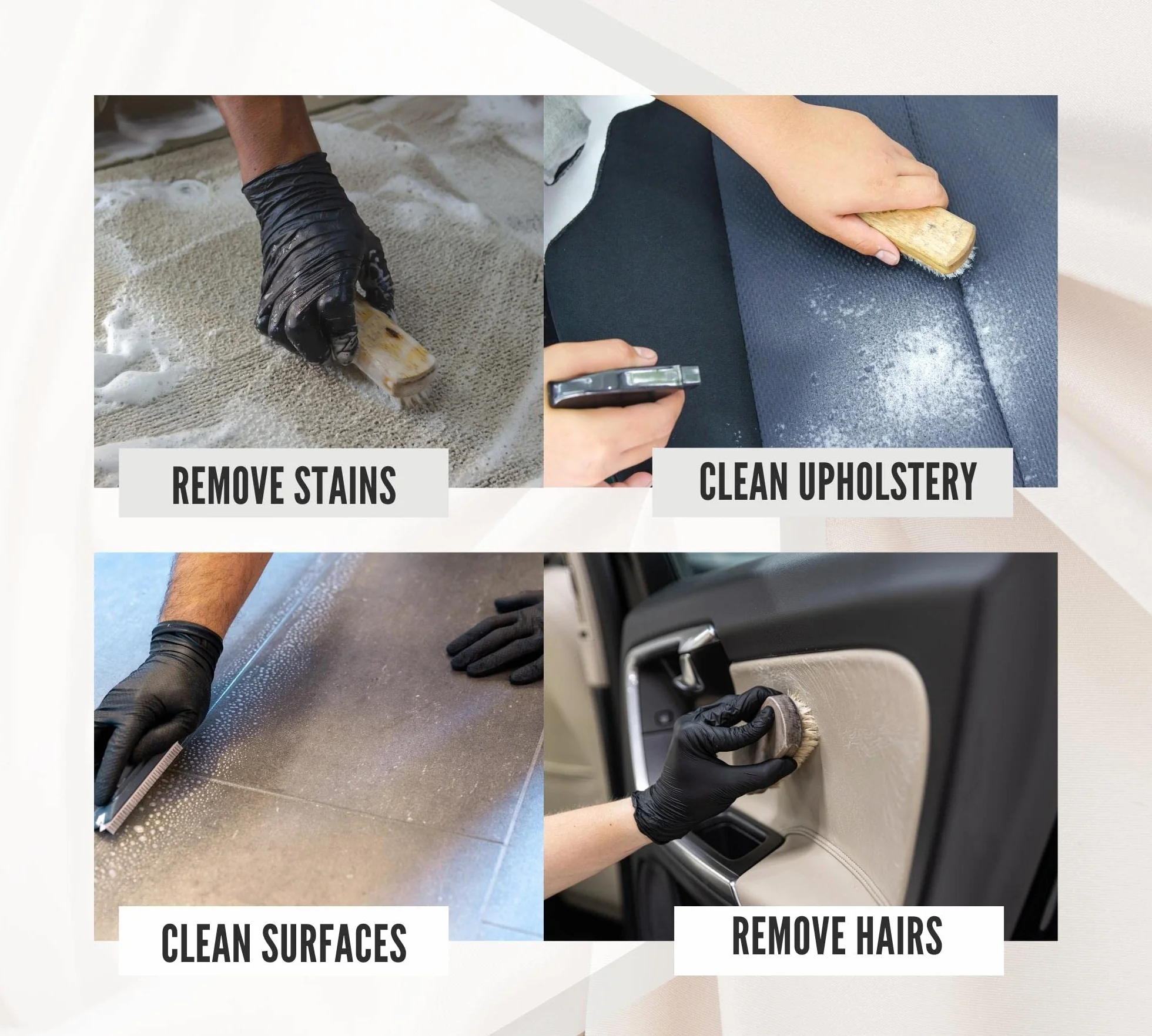 DOJA Barcelona Szczotka do ubrań z włosów syntetycznych Ergonomiczna delikatna