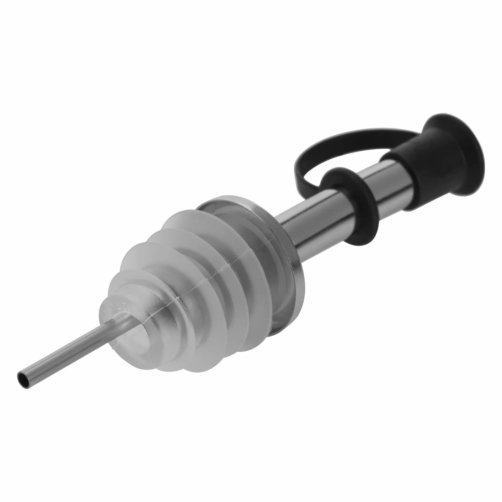 Westmark 4 lejki do butelek alkoholowych/oleju, z klapką, z rurkami wentylacyjnymi, metal/stal nierdzewna, korek silikonowy, standard Inox, srebrny, 453322E3