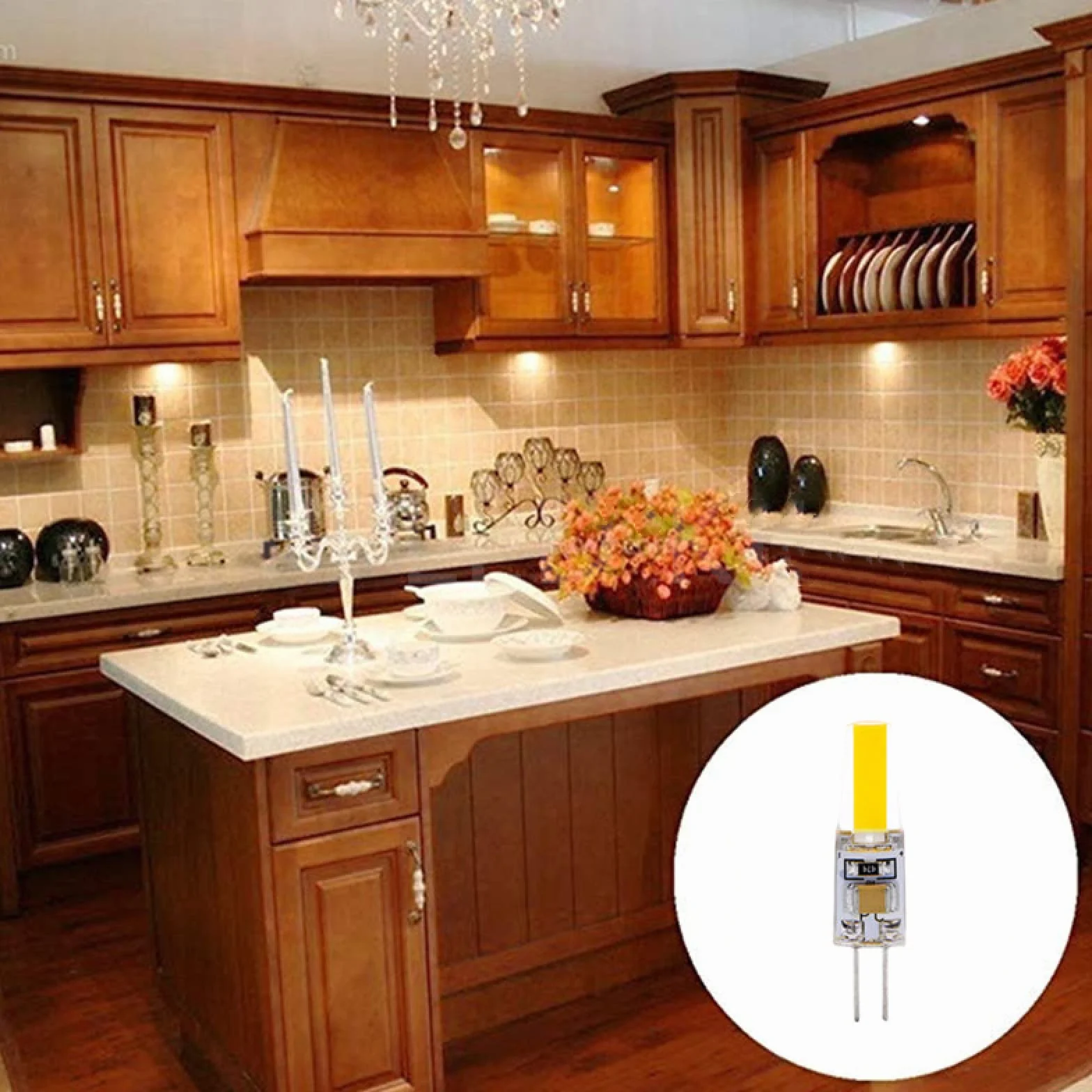 LED G4 5W 9W Żarówka AC/DC 12V 220V COB Reflektor Zimna Biel 10 Sztuk