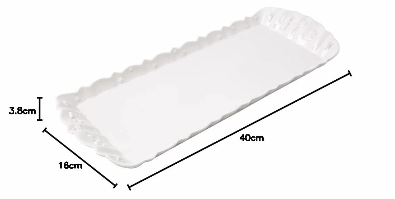 Villeroy & Boch Toy'S Delight Royal Classic Talerz na Ciasto Porcelana Biały 40 x 16 cm