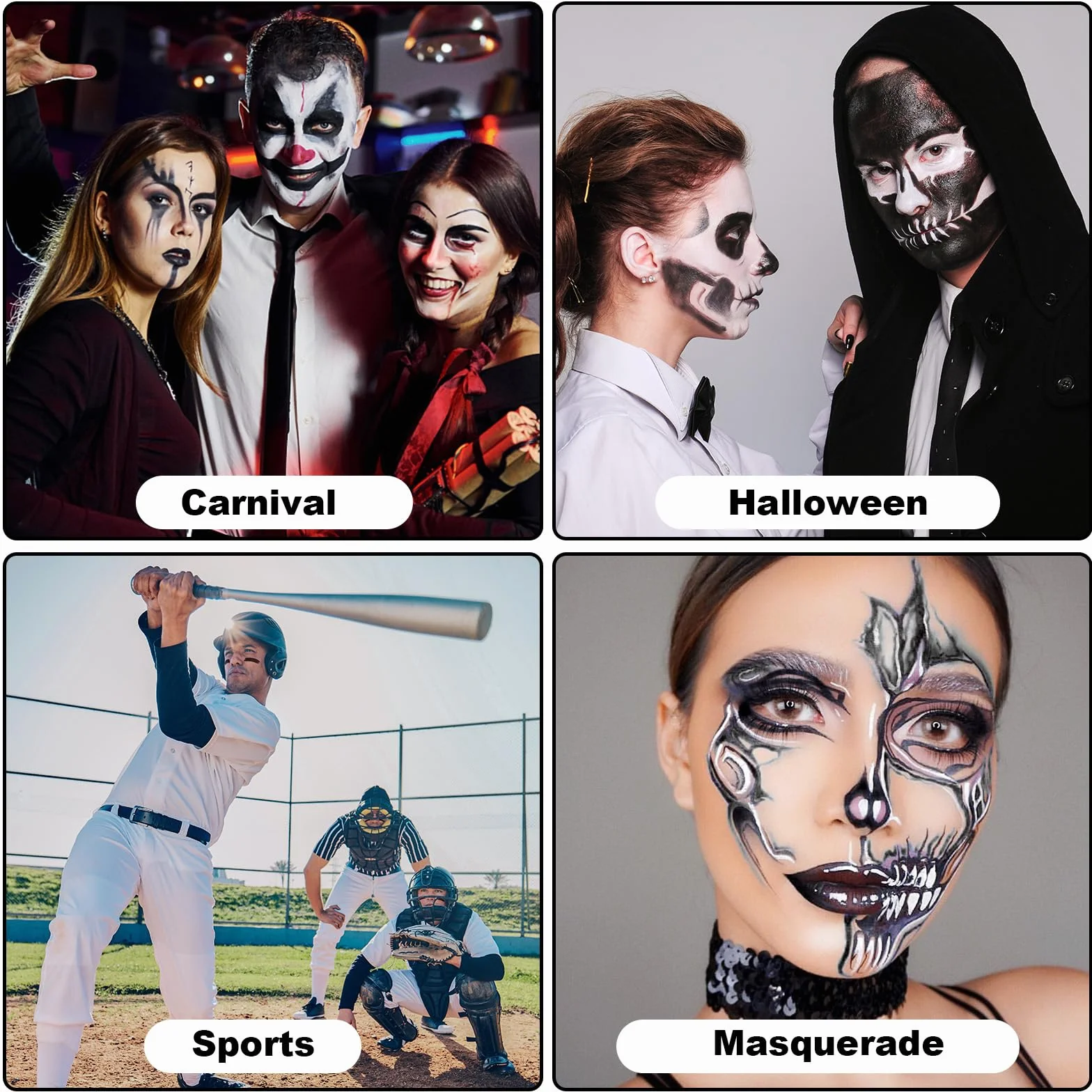 Aomig kolory do bodypaintingu kremowe, mieszające się, na bazie oleju, nietoksyczne, kredki do makijażu na twarz i ciało, kredki do malowania twarzy, makijaż, malowanie twarzy na festyny, Halloween