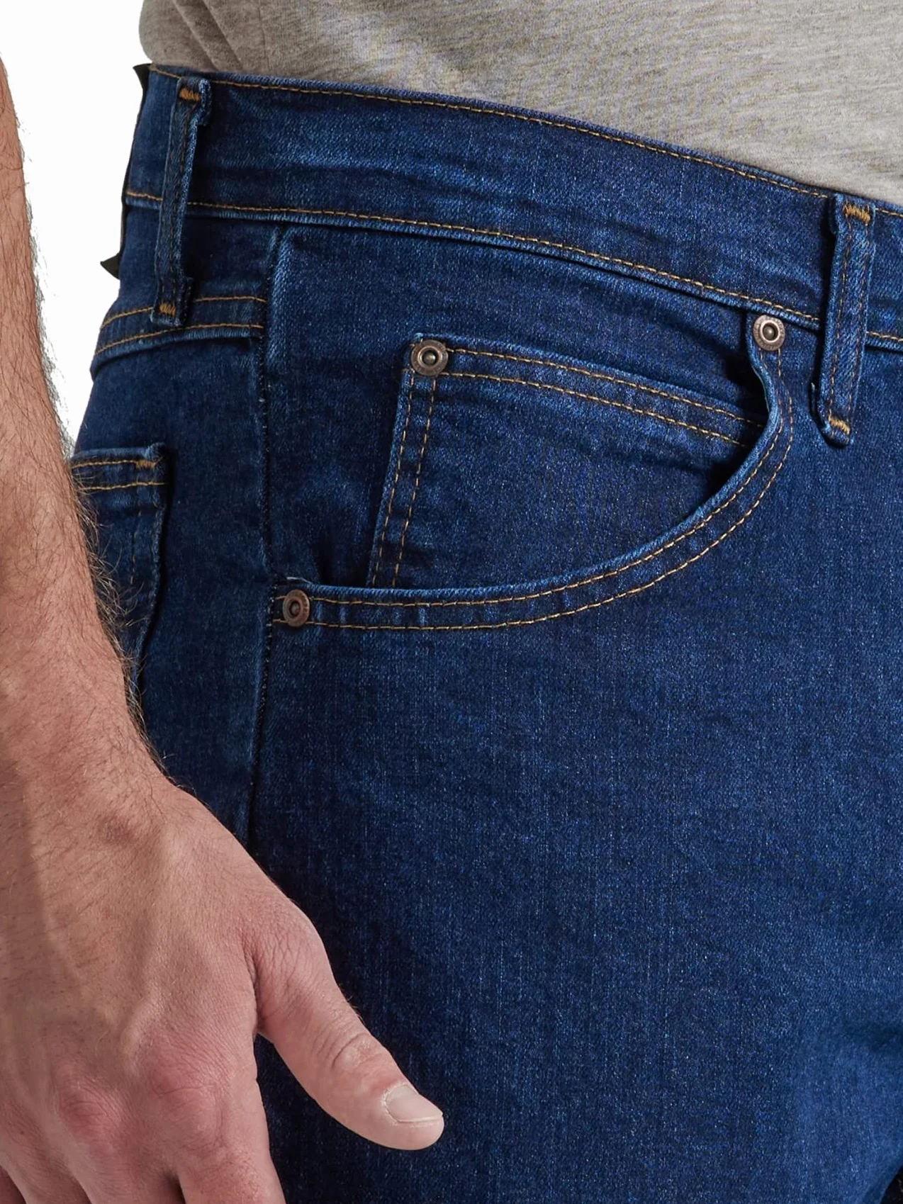 Wrangler Męskie klasyczne dżinsy z pięcioma kieszeniami o regularnym kroju z prostą nogawką