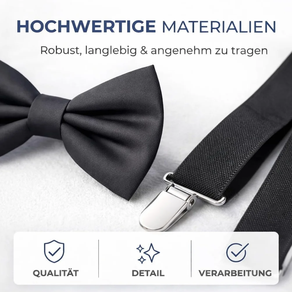 TK Gruppe Timo Klingler Kostimheld® 5 w 1-20 i 1920 akcesoria męskie zestaw na karnawał i karnawał - przebranie jak Gatsby, Charleston - kostium i kostiumy ostatki