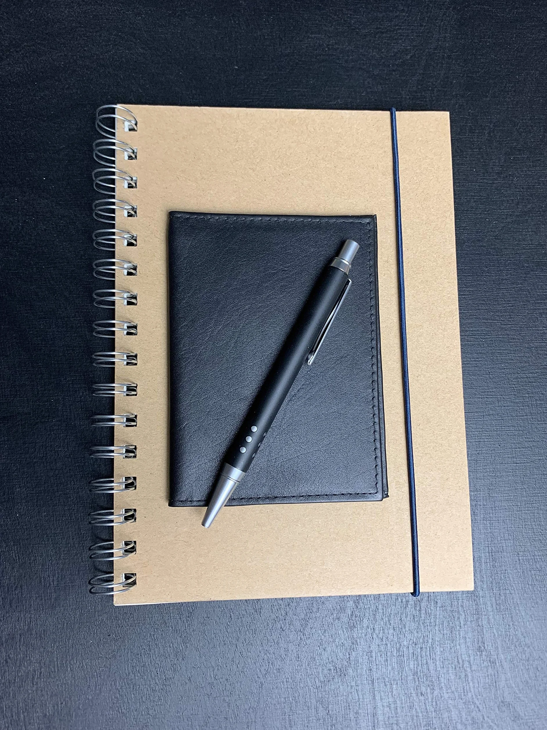 LEAS Teczka i etui na dowód osobisty z 2 okienkami, prawdziwa skóra, czarna kolekcja kart, czarny, 12,3x9cm, Teczka i etui na dowód osobisty z 2 okienkami