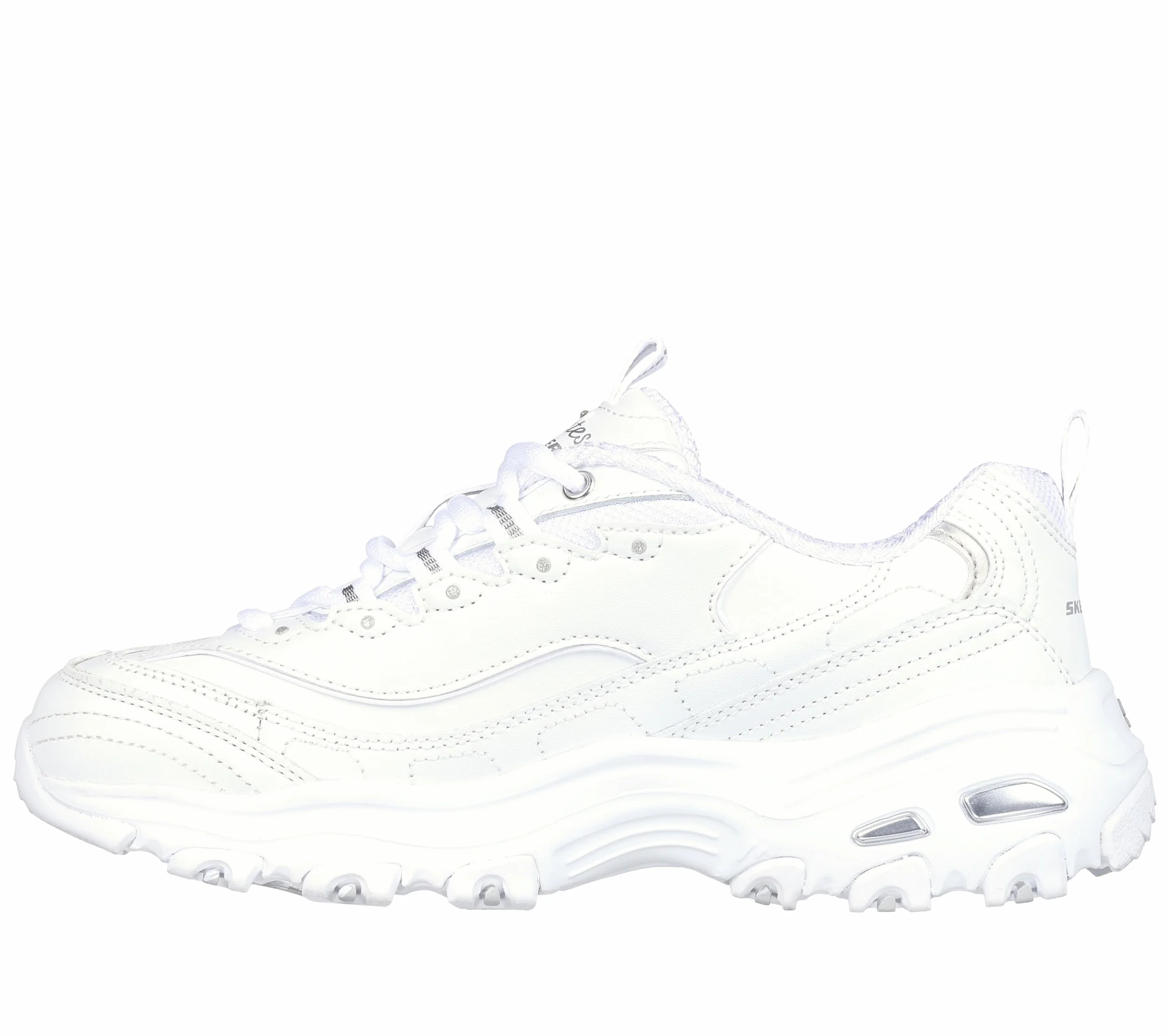 Skechers Damskie buty sportowe D'lites biggest Fan Sneaker, biały - biały, srebrny. - 38 EU Weit