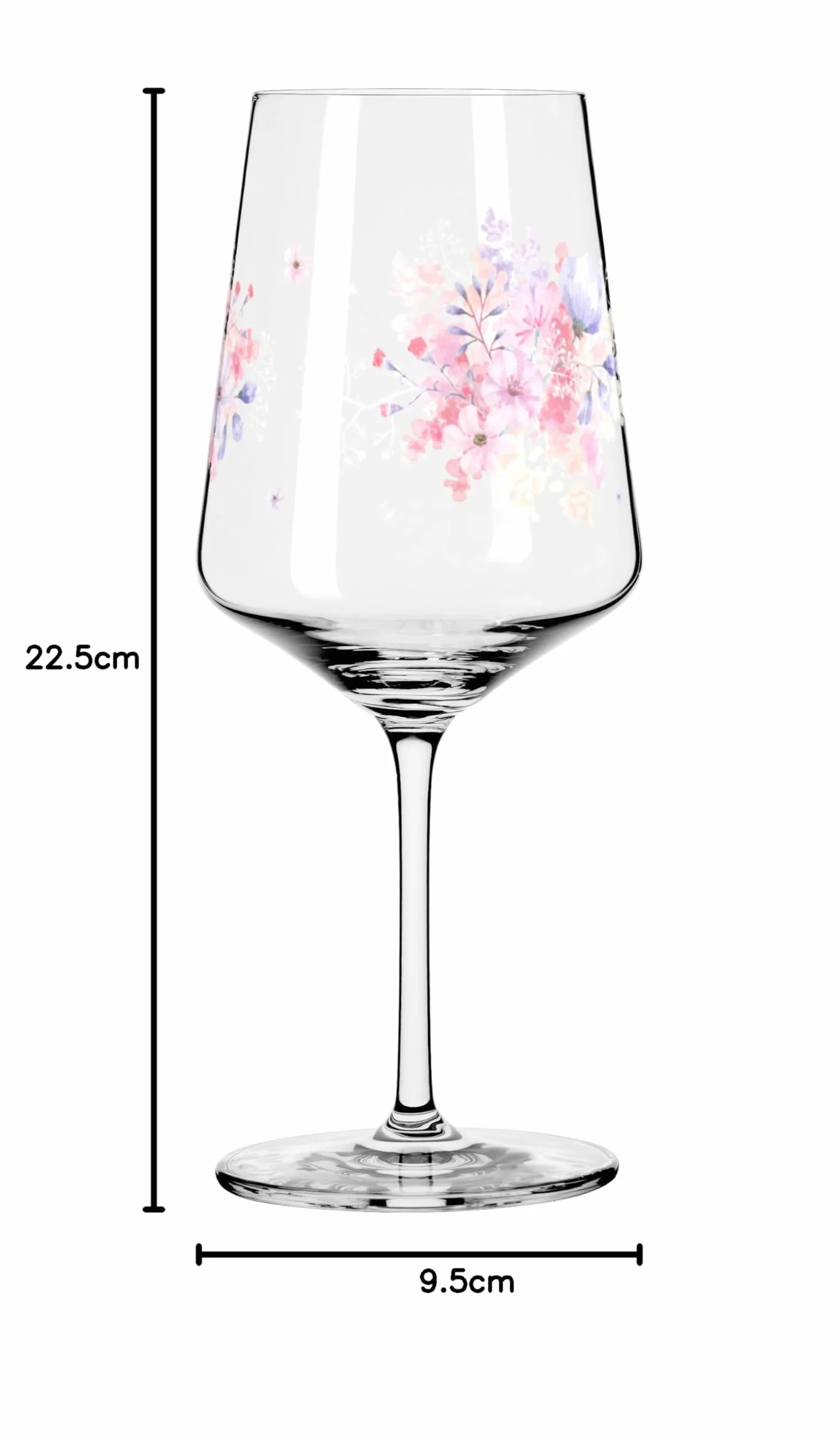 RITZENHOFF Kieliszek do aperitifu 500 ml zestaw 2 szt. Sonet letni motyw łąki kwiatowej różowy fioletowy