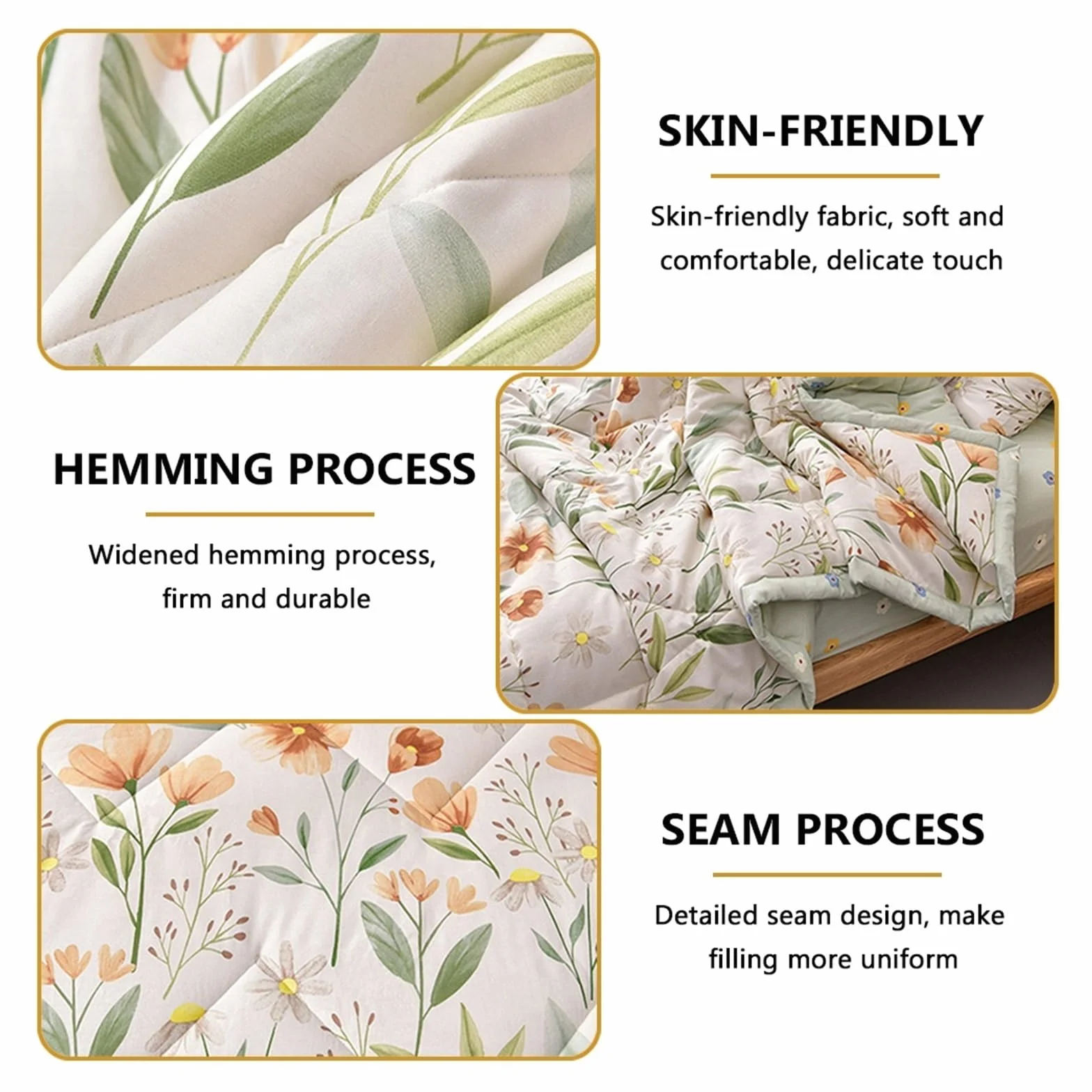 Washed Cotton Blanket Quilt Soft Summer Cool Air-Conditioning Comforter Printed Single Double Student Dormitory Quilt for Sofa Bed 150x200 cm All-Season