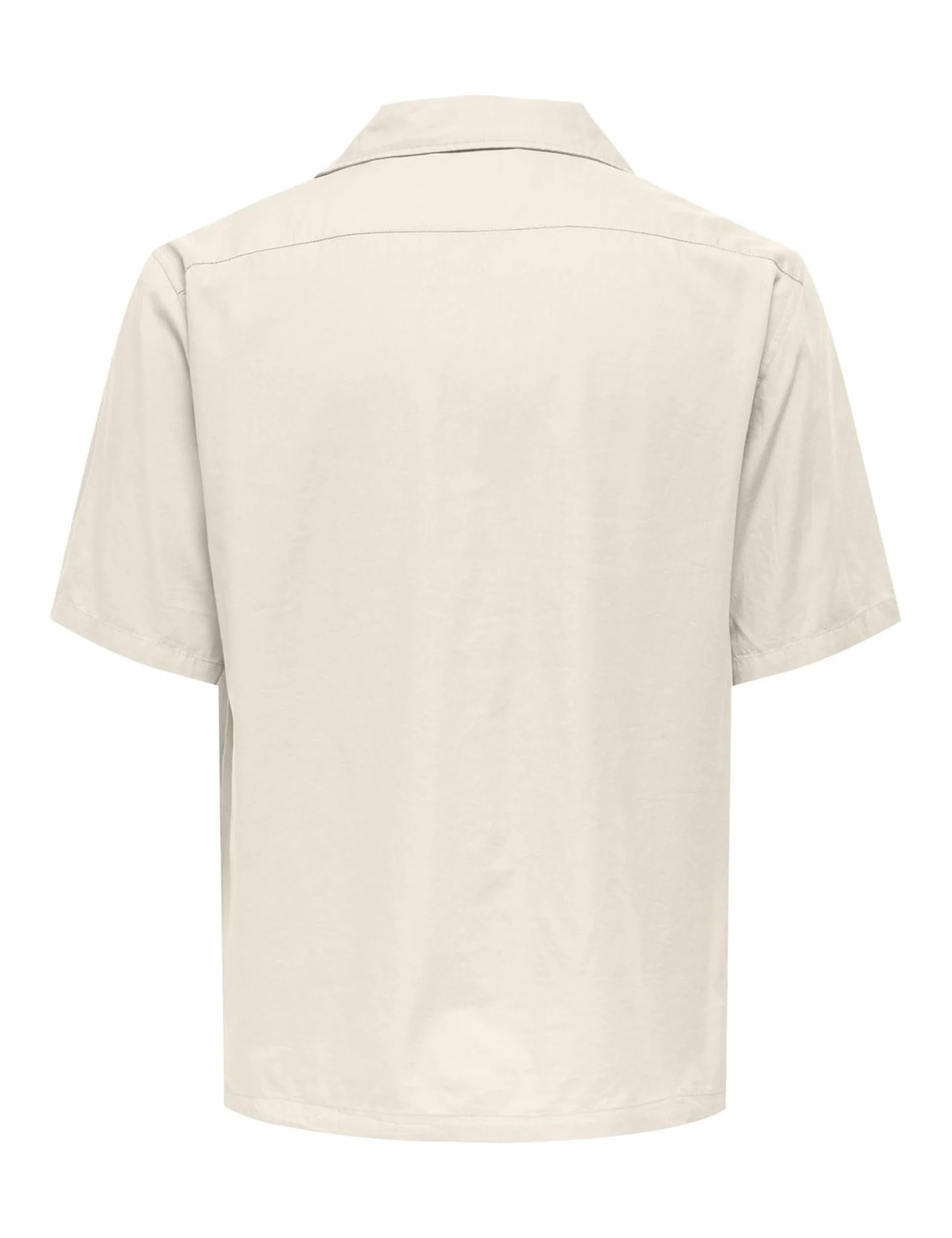 Onsdilem Reg 0300 SS Resort Shirt, Egret, L
