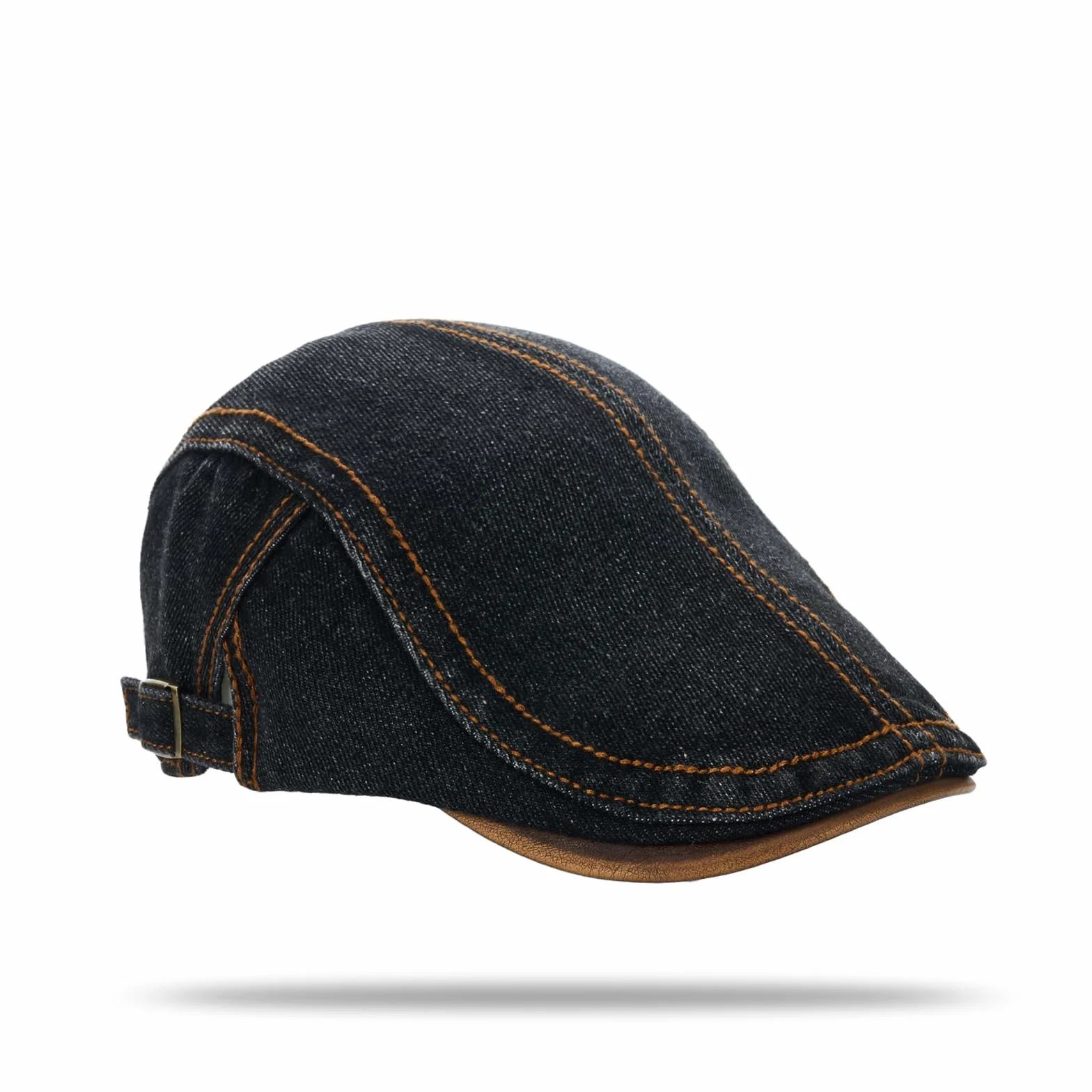 YAMEE Beret kapelusze męska dżinsowa vintage płaska czapka damska oddychająca ochrona przed słońcem płaska czapka męska klasyczna prosta beret męska regulowana czapka gazeciarza uniseks na co dzień