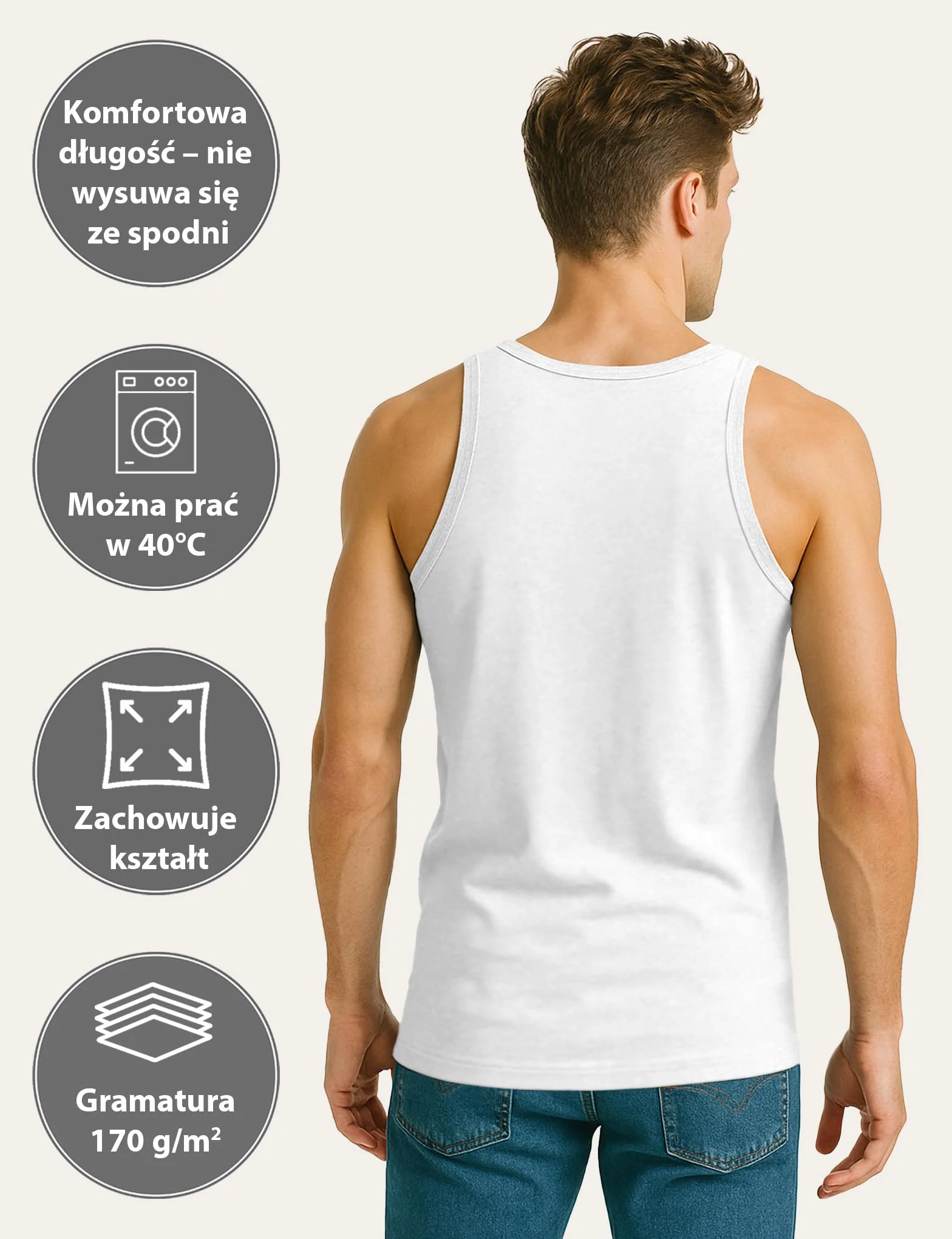 ALPIDEX 5 Sztuk Mężczyźni Tank Top Męski Podkoszulek 100% Bawełna Klasyczny Koszulka pod Pachami Mięśniowa Undershirt
