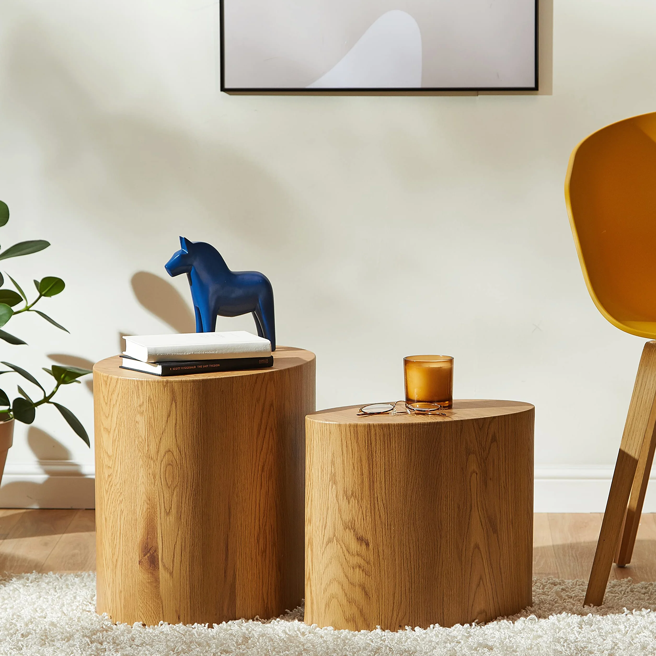 Ac Design Furniture Rico Stolik Kawowy Dziki Dąb Brązowy 2 szt.