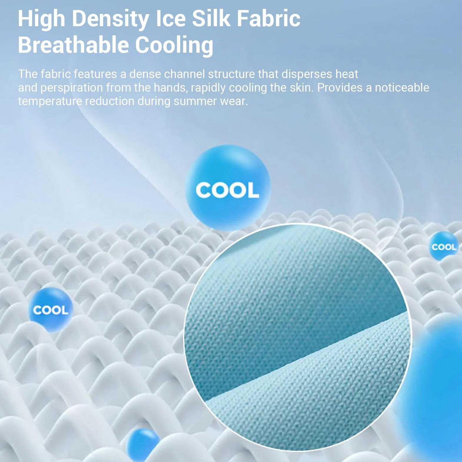 Generic Rękawiczki Chłodzące Ice Silk UPF50+ Odporne na Słońce dla Kobiet ze Zdejmowanymi Końcówkami Palców do Prowadzenia Pojazdu, Jazdy na Rowerze i Biegania Zajęcia świeżym Powietrzu — Rozmiar