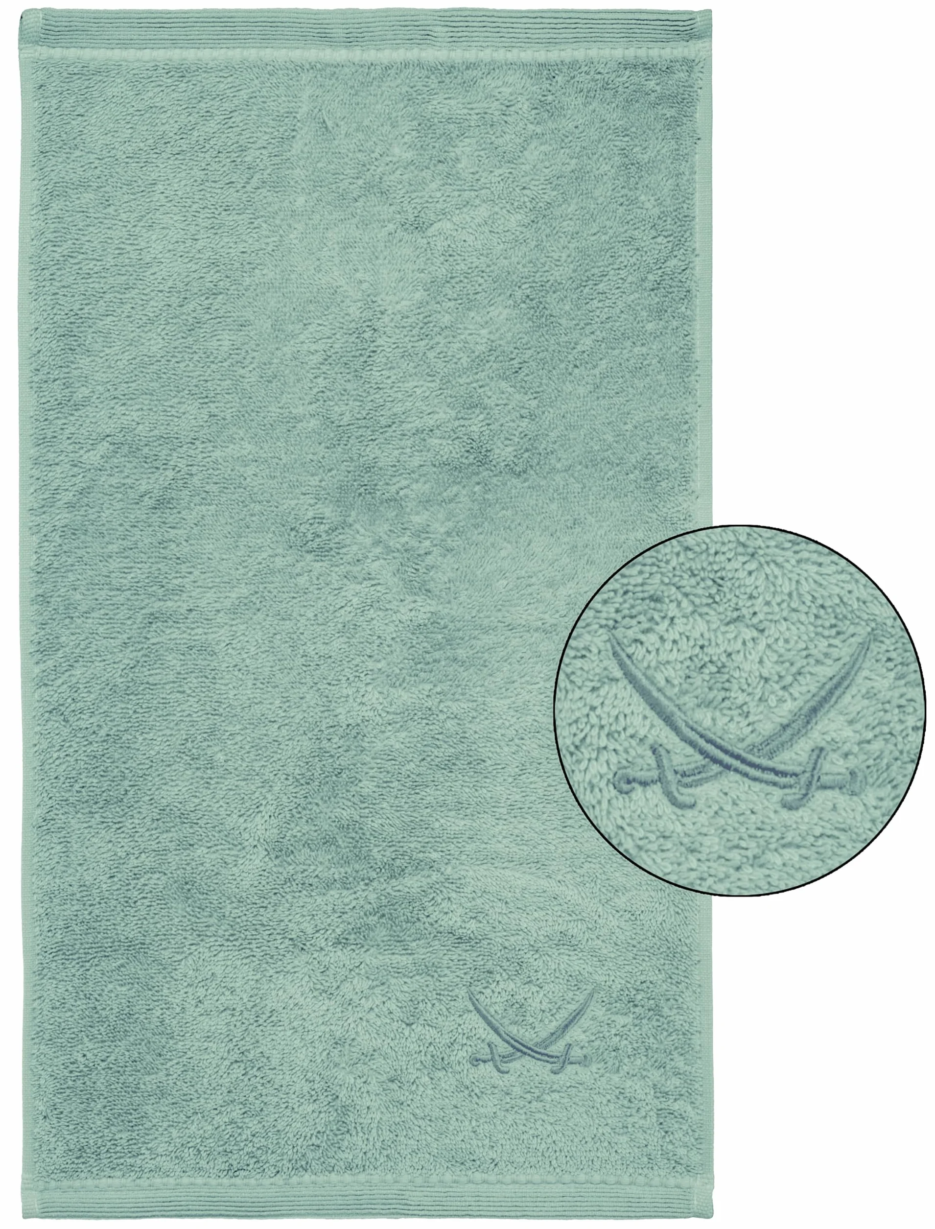 Sansibar Ręcznik dla gości 100% bawełna 30 x 50 cm szmaragd 2 sztuki