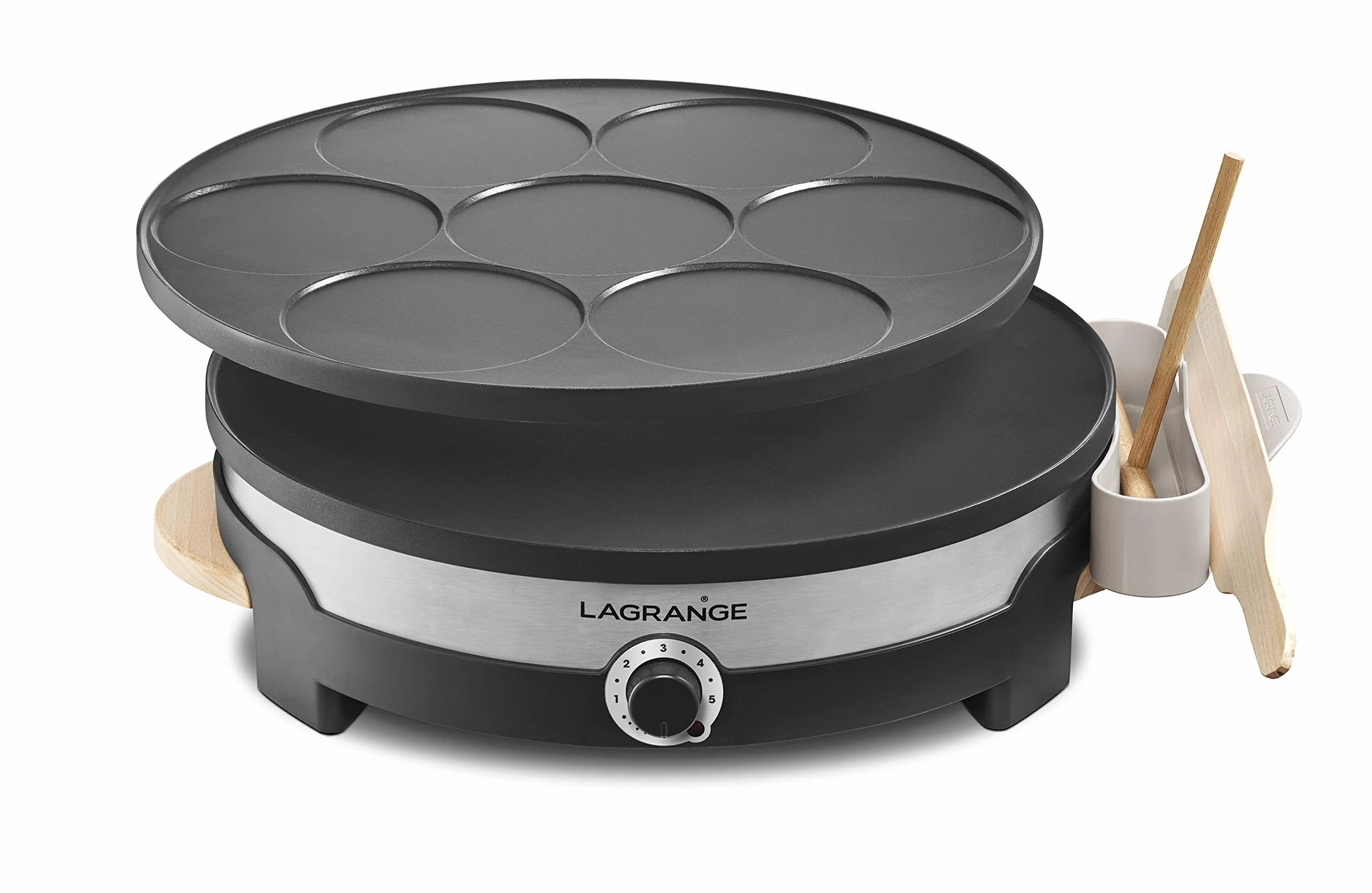 Lagrange Patelnia do naleśników 1500 W jasne drewno