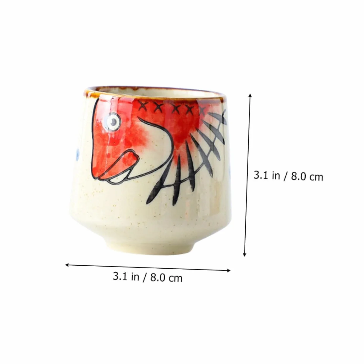 Ceramiczny Kubek Japoński Styl Porcelanowy Do Herbaty Kawy i Sake Ręcznie Malowany